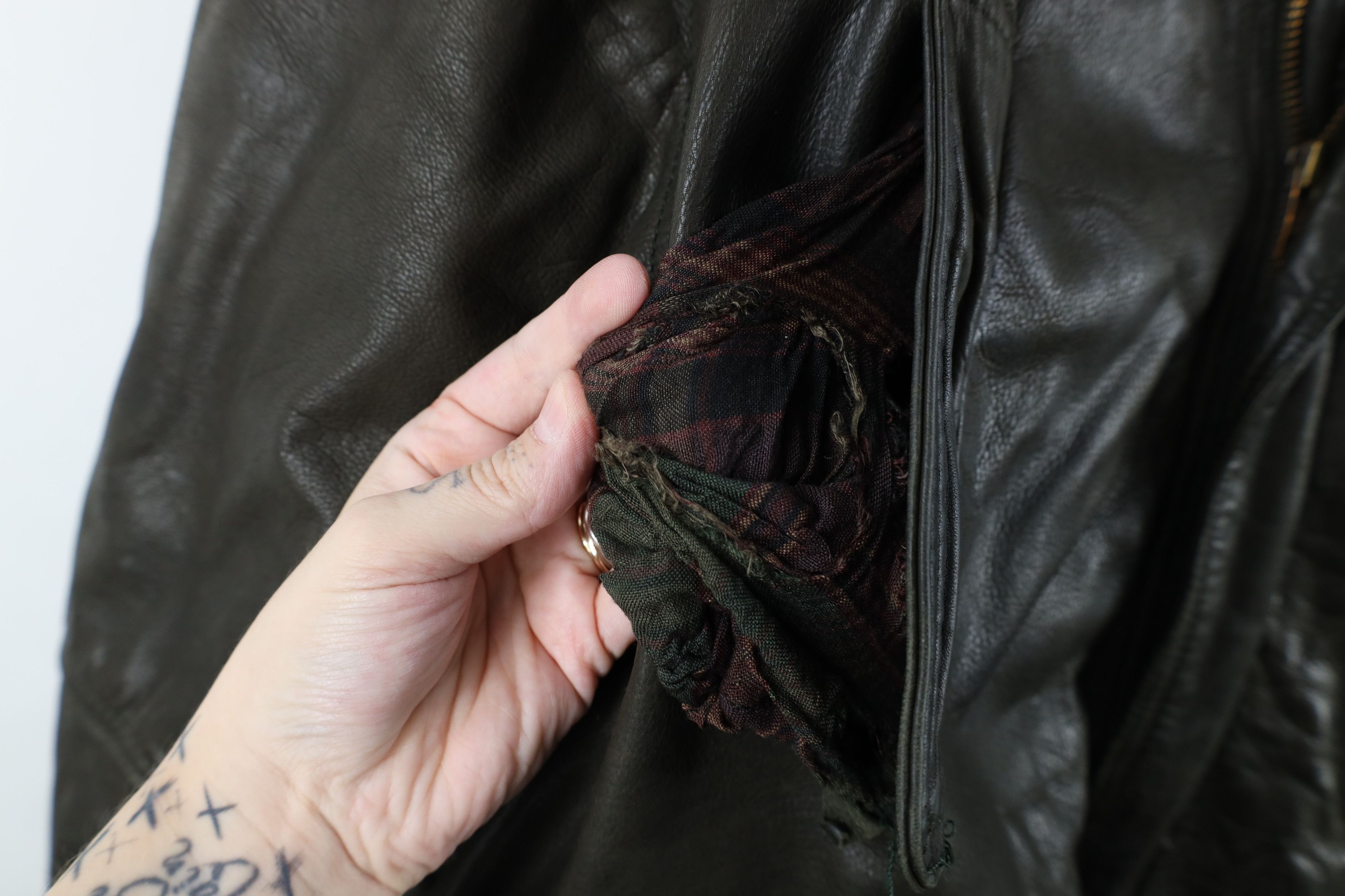 Vintage Vintage 90s Streetwear Lined Leather Chore Barn Jacket Size US XXL / EU 58 / 5 - 5 Thumbnail