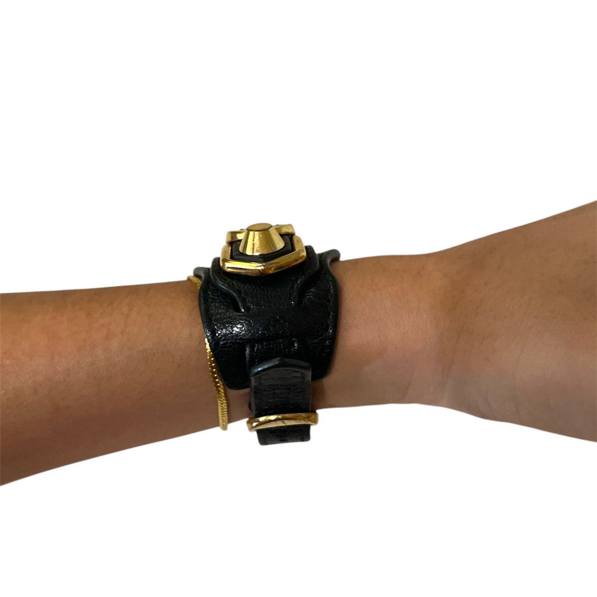Balenciaga × Vintage Rare authentic Balenciaga leather strap bracelet Size ONE SIZE - 4 Thumbnail