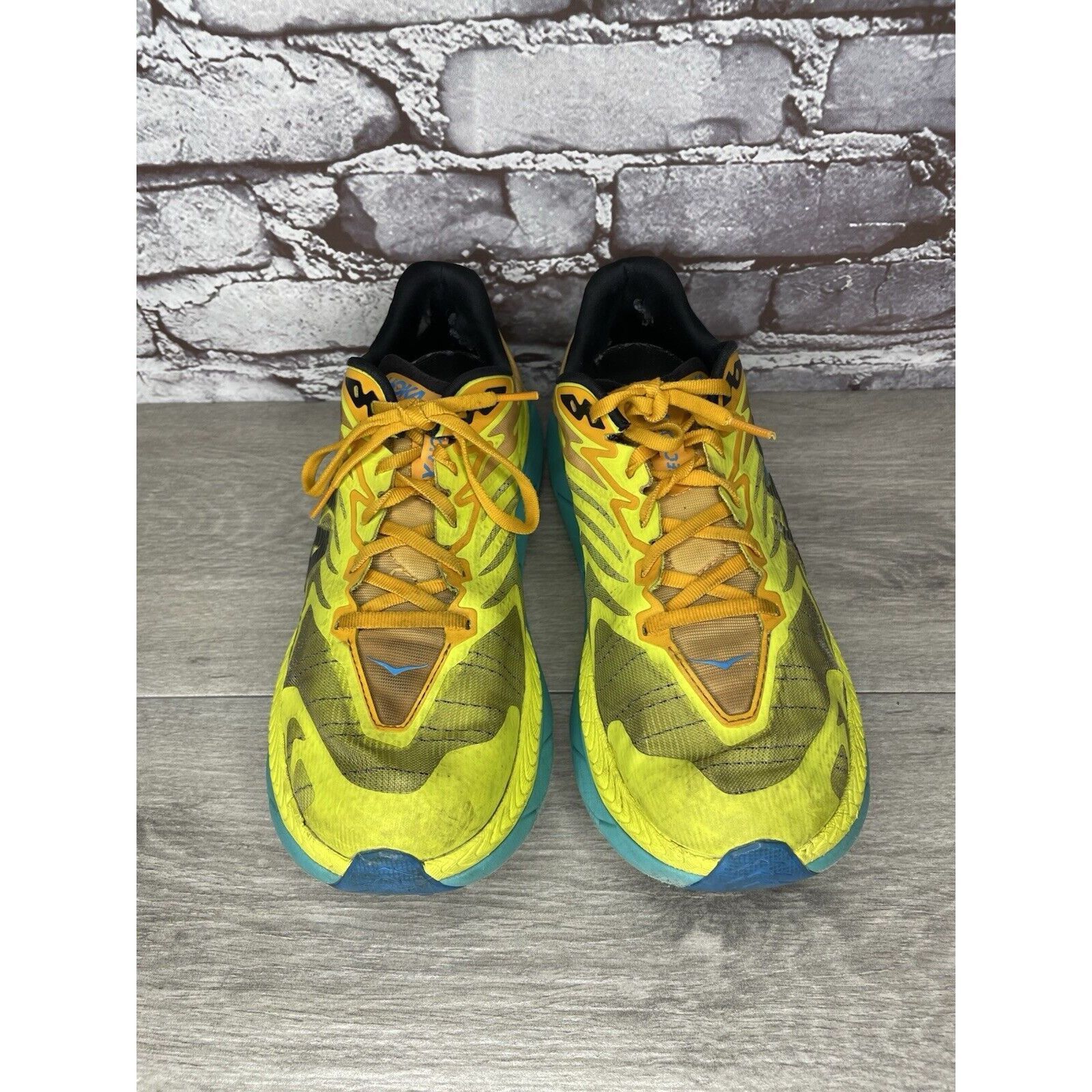 Hoka Hoka Tecton X2 Carbon Plate Yellow Synthetic Orange Lace Blu Size US 8.5 / EU 41-42 - 15 Thumbnail