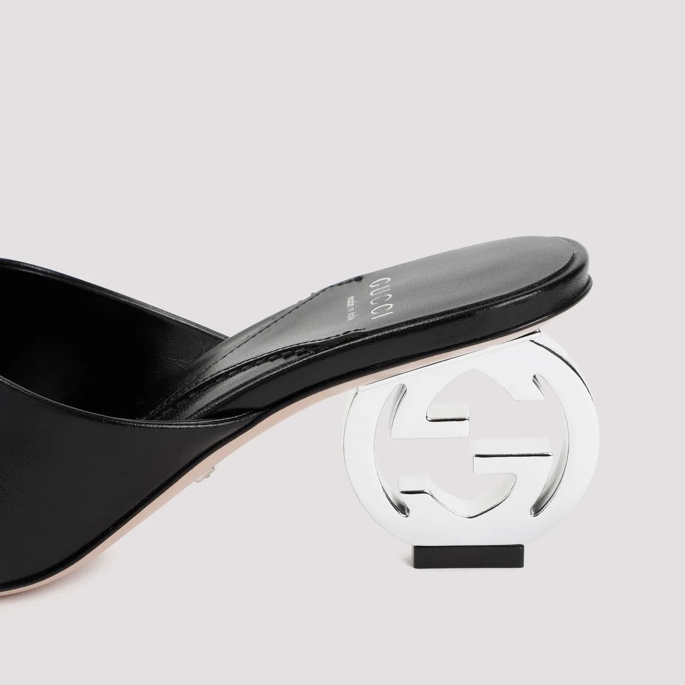 Gucci o1s1wg110125 Interlocking G Heel Sandals in Black Size US 5.5 / IT 35.5 - 4 Thumbnail