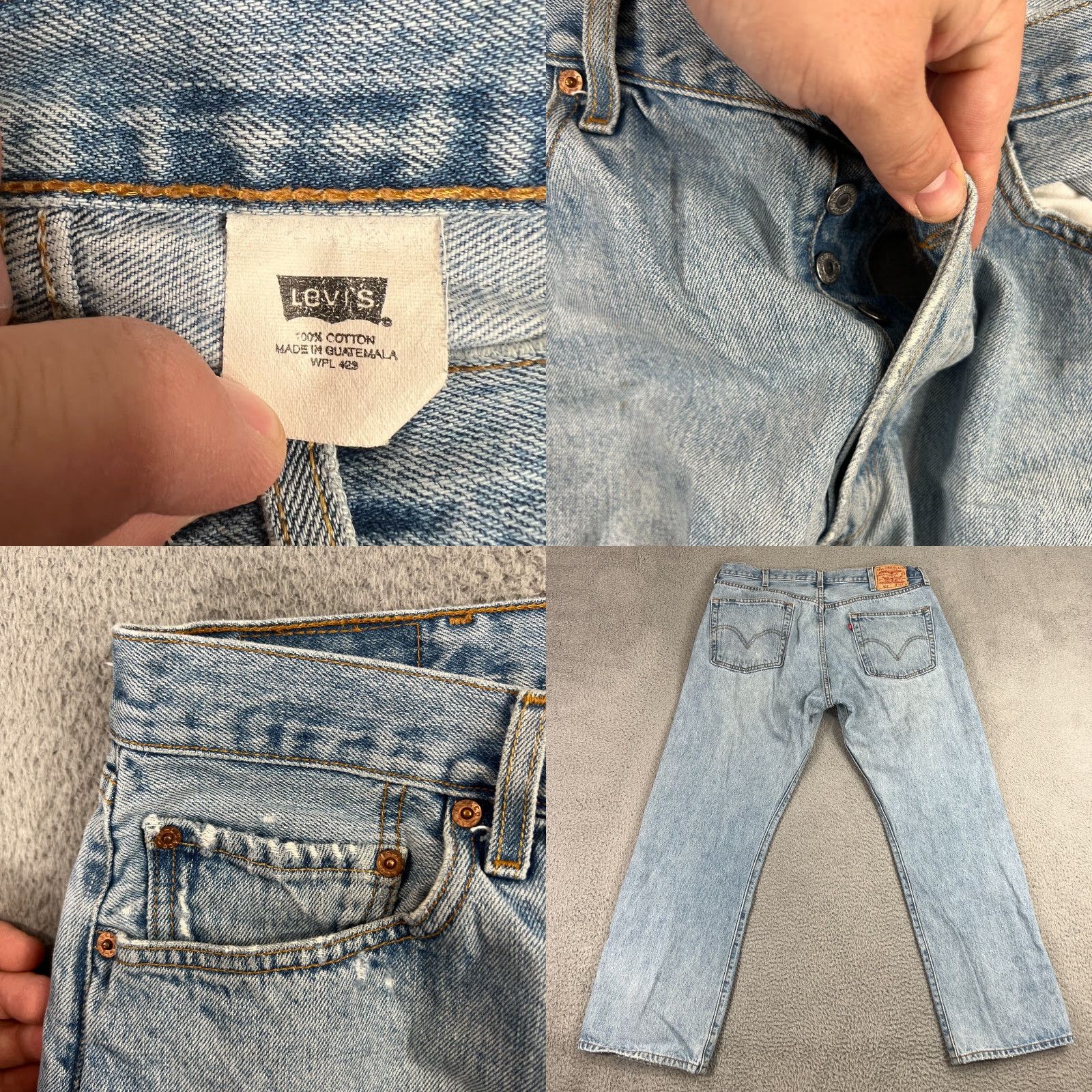 Levi's VINTAGE Levi's 501 Jeans Mens 38x30 Denim Straight Classic Classic Fit Mid Rise Blue 80s 90s Retro Size US 38 / EU 54 - 8 Thumbnail