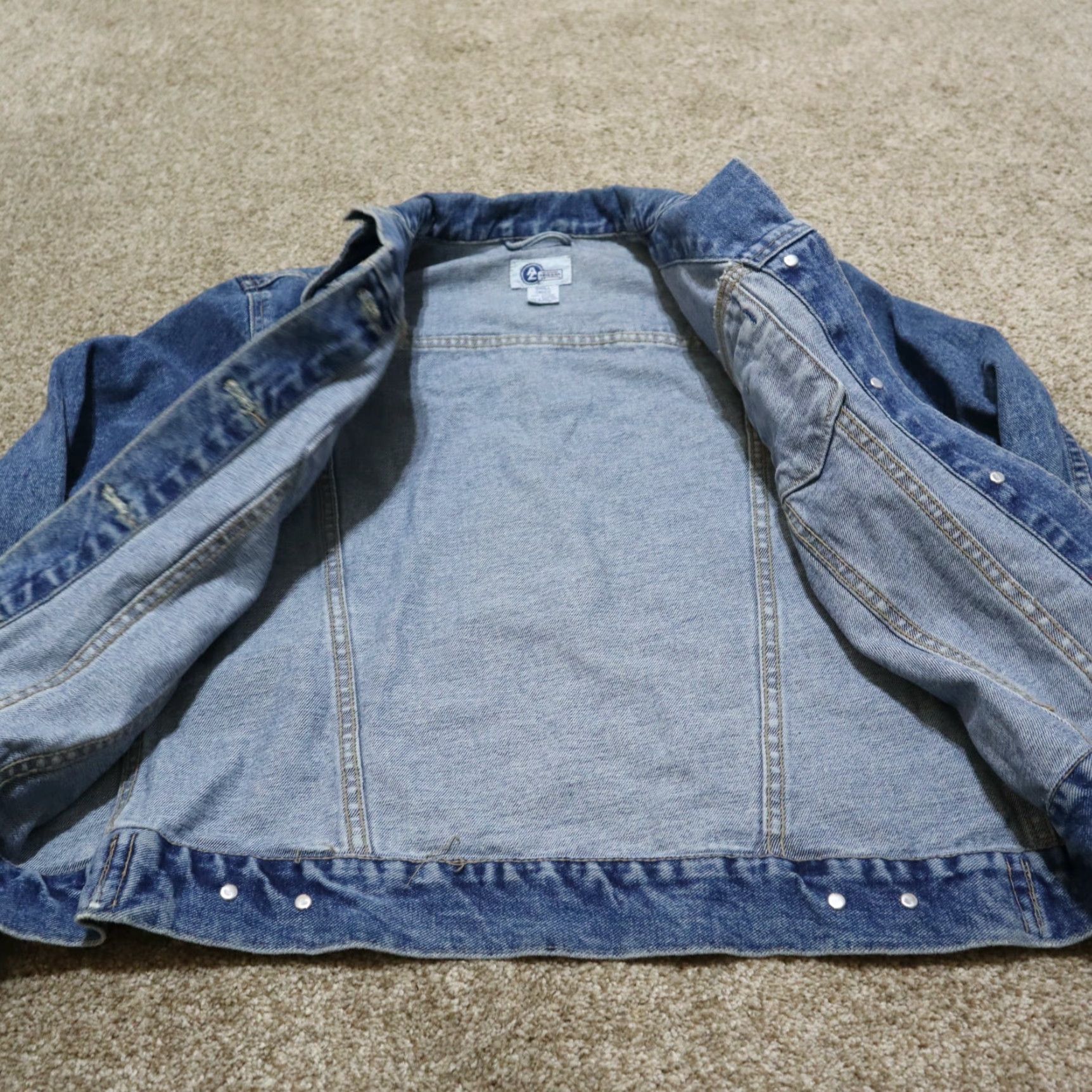 Vintage VINTAGE Arizona Jean Company Blue Jean Jacket Women's Small Distressed Cropped Cotton Blend Casual 80s Size 28" / US 6 / IT 42 - 3 Thumbnail