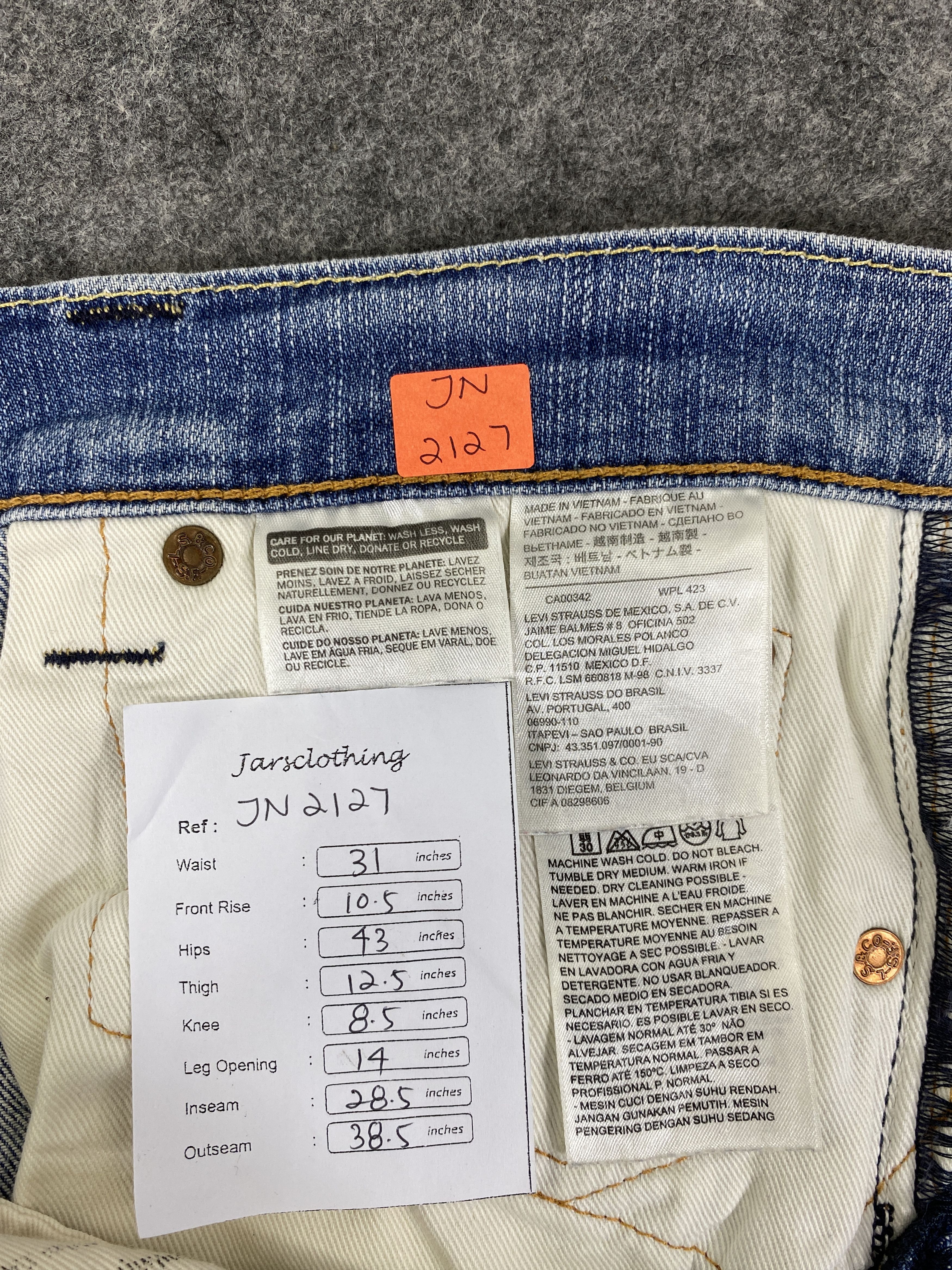 Levi's Distressed Blue Vintage Levi's 511 31x28.5 Denim -JN2127 Size US 31 - 8 Thumbnail