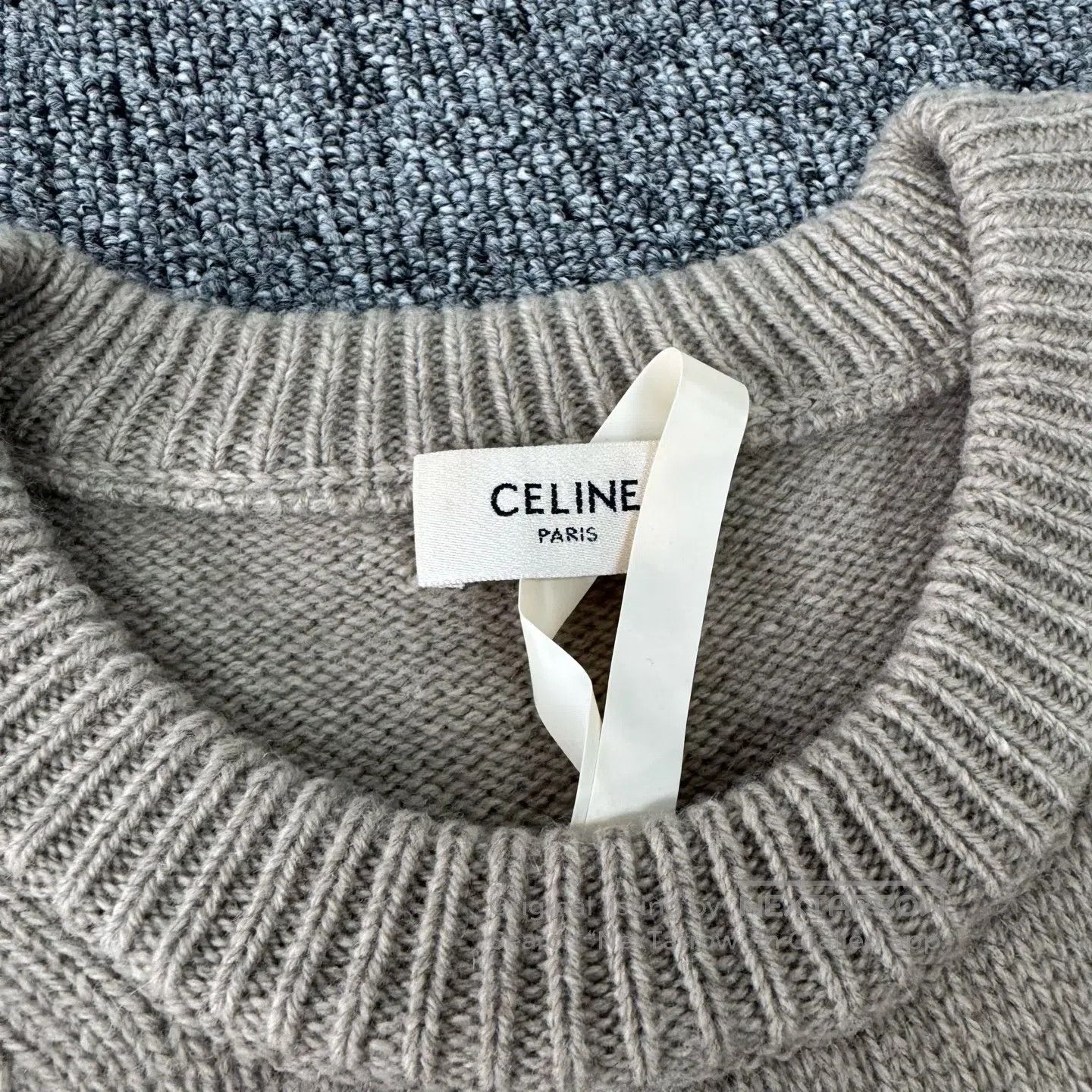 Celine CELINE Embroidery: Beige knit sweater| Size US L / EU 52-54 / 3 - 6 Thumbnail