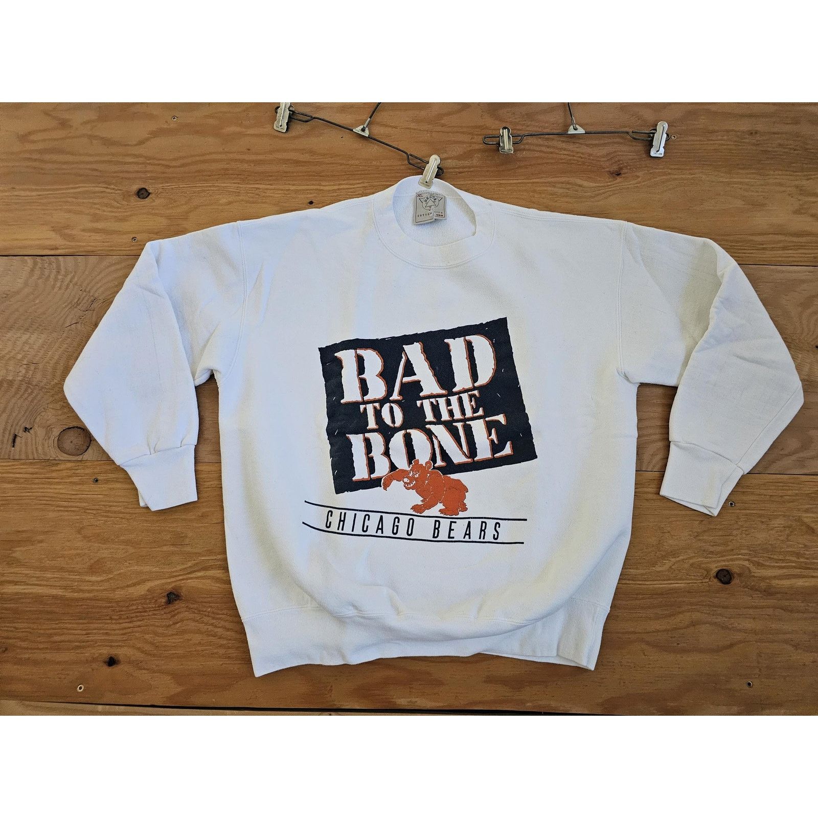 Delta Chicago Bears Bad to the Bone Sweatshirt White Sz L-XL 90s Size US L / EU 52-54 / 3 - 1 Thumbnail