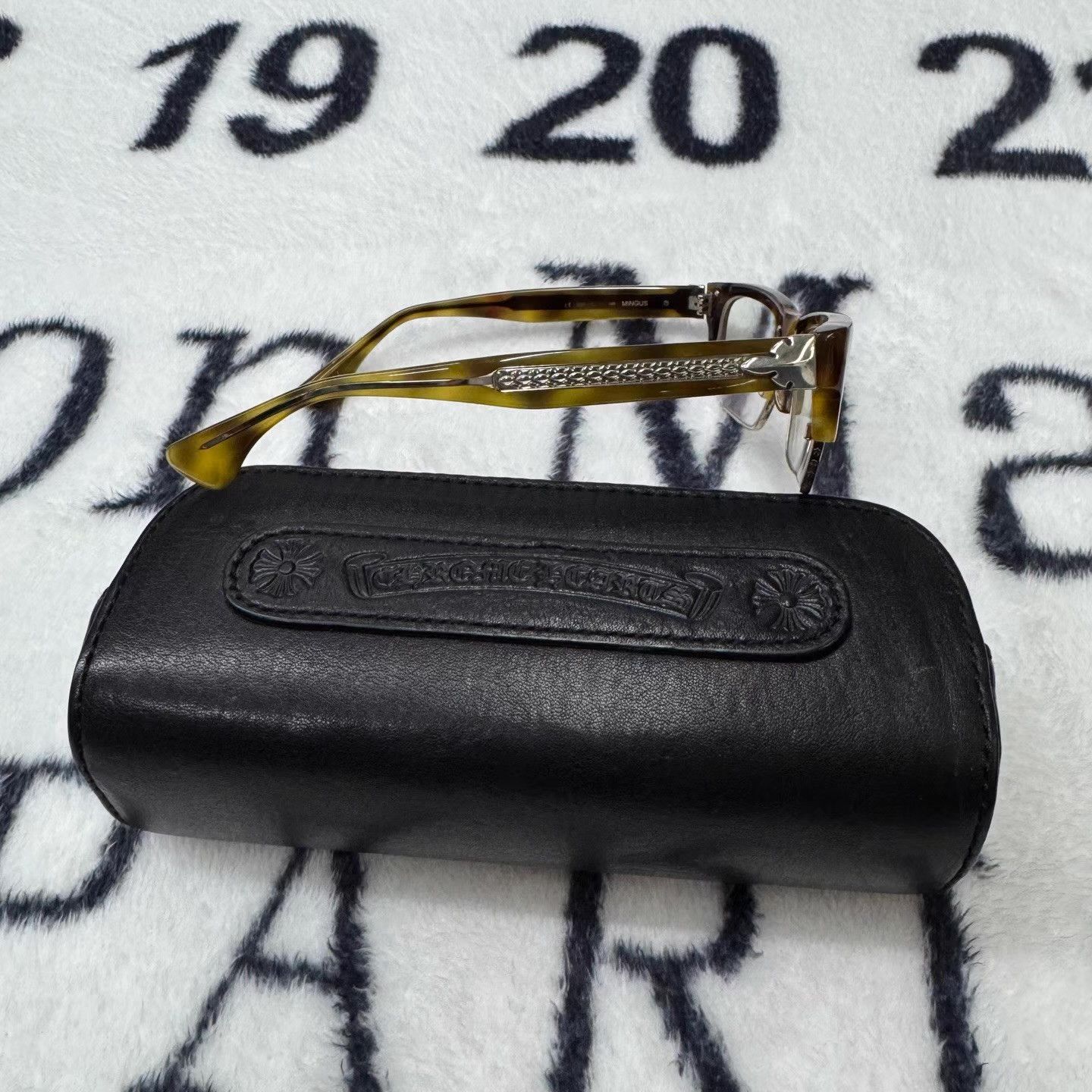Chrome Hearts Chrome Hearts Tortoiseshell Amber Eyeglass Frame Q10 Size ONE SIZE - 3 Thumbnail