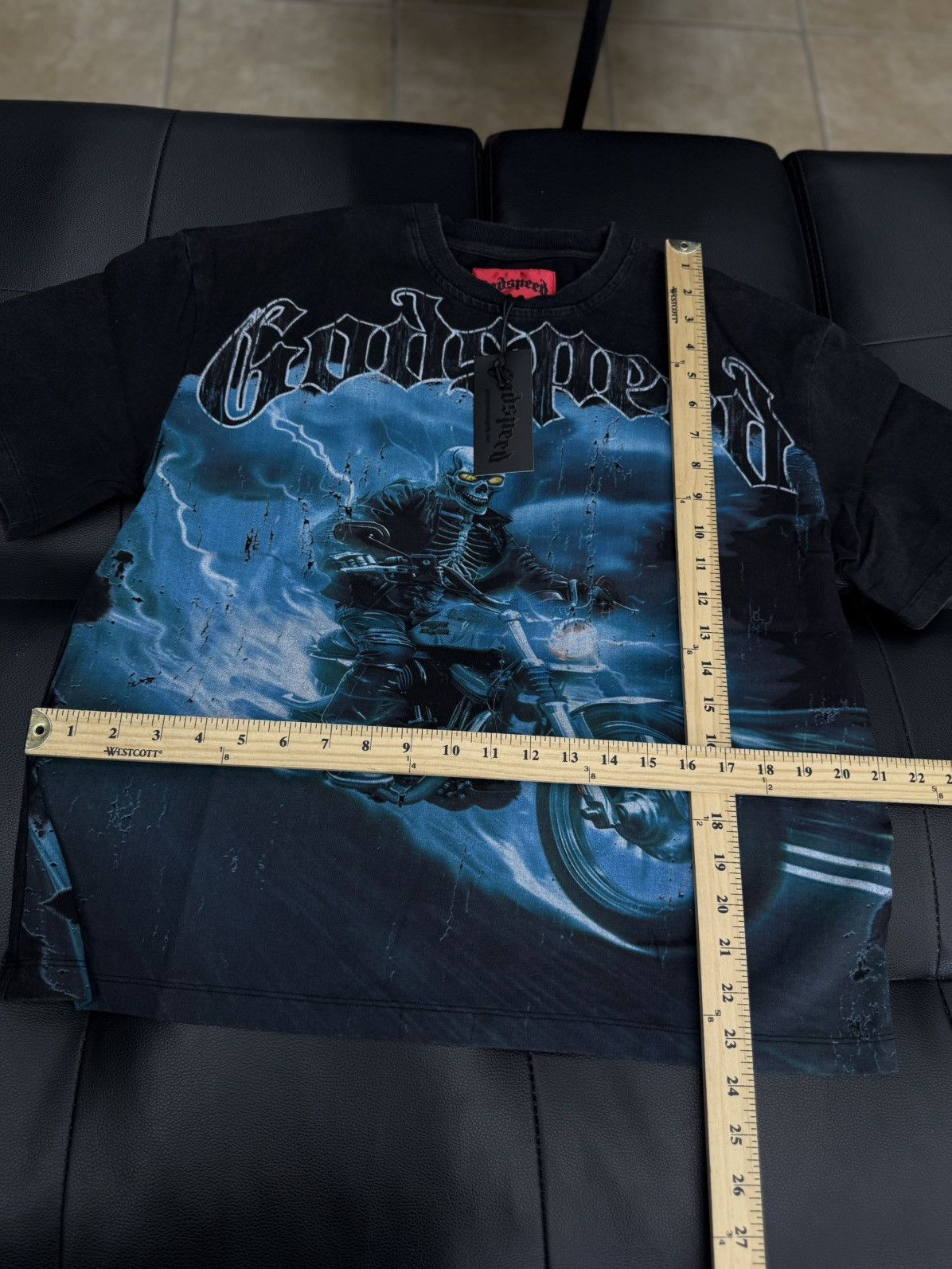 Godspeed Godspeed Blue Motorcycle Tee Shirt Size S (NEW) Size US S / EU 44-46 / 1 - 6 Thumbnail