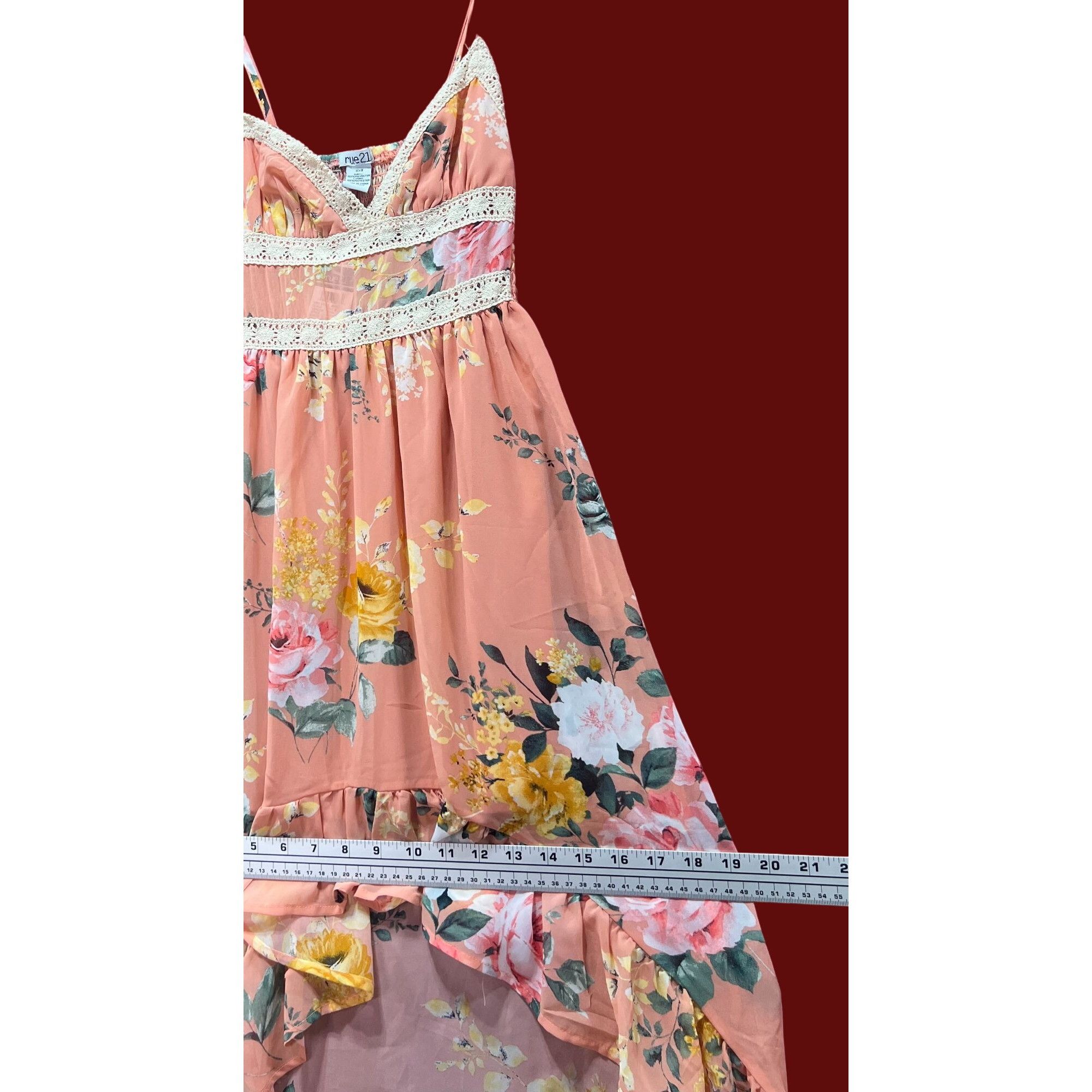 rue21 Rue 21 - Women's Sumer Sleeveless High Low Hem Ruffle Floral Size XXS / US 00 / IT 34 - 5 Thumbnail