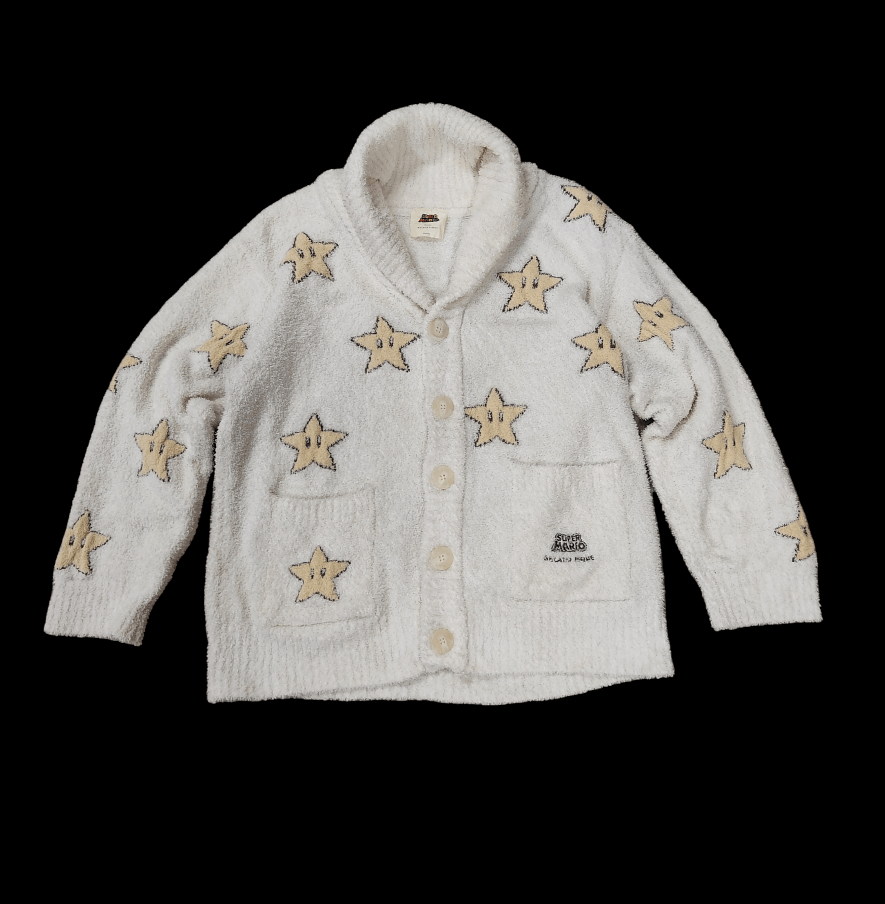 Japanese Brand GELATO PIQUE x Super Mario Kauchin Stars Jacquard Sweater Size US XL / EU 56 / 4 - 2 Thumbnail