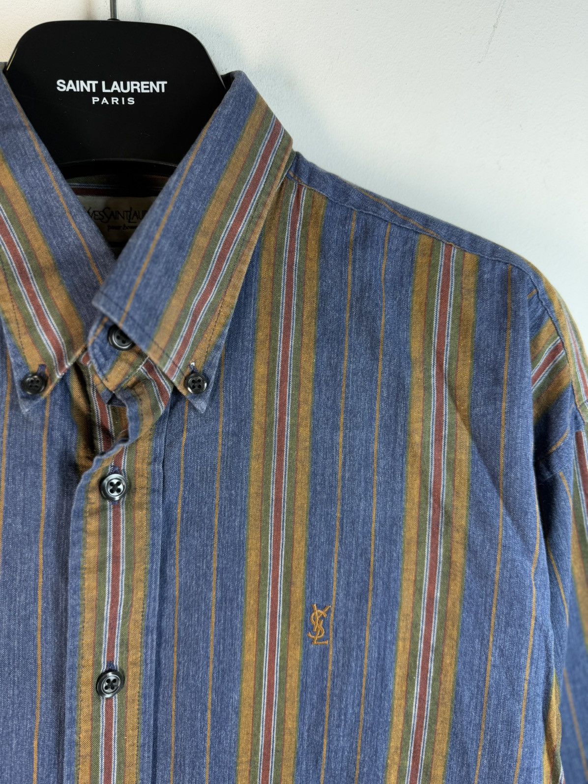 Yves Saint Laurent YSL Shirt Cotton Logo Soft Size US L / EU 52-54 / 3 - 1 Thumbnail