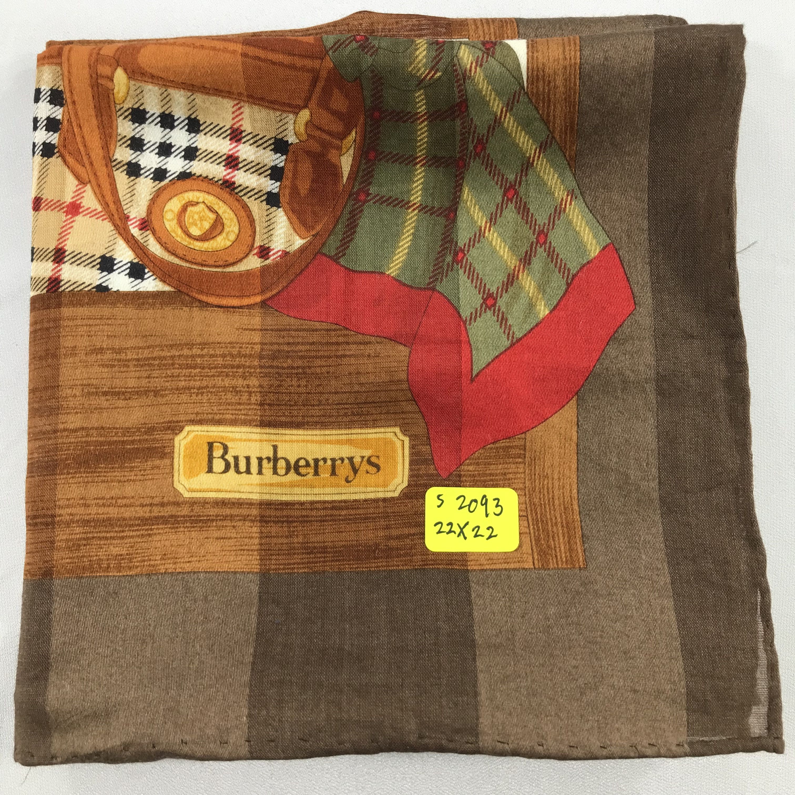 Burberry × Vintage Burberry Bandana / Handkerchief / Neckerchief - S2093 Size ONE SIZE - 5 Thumbnail