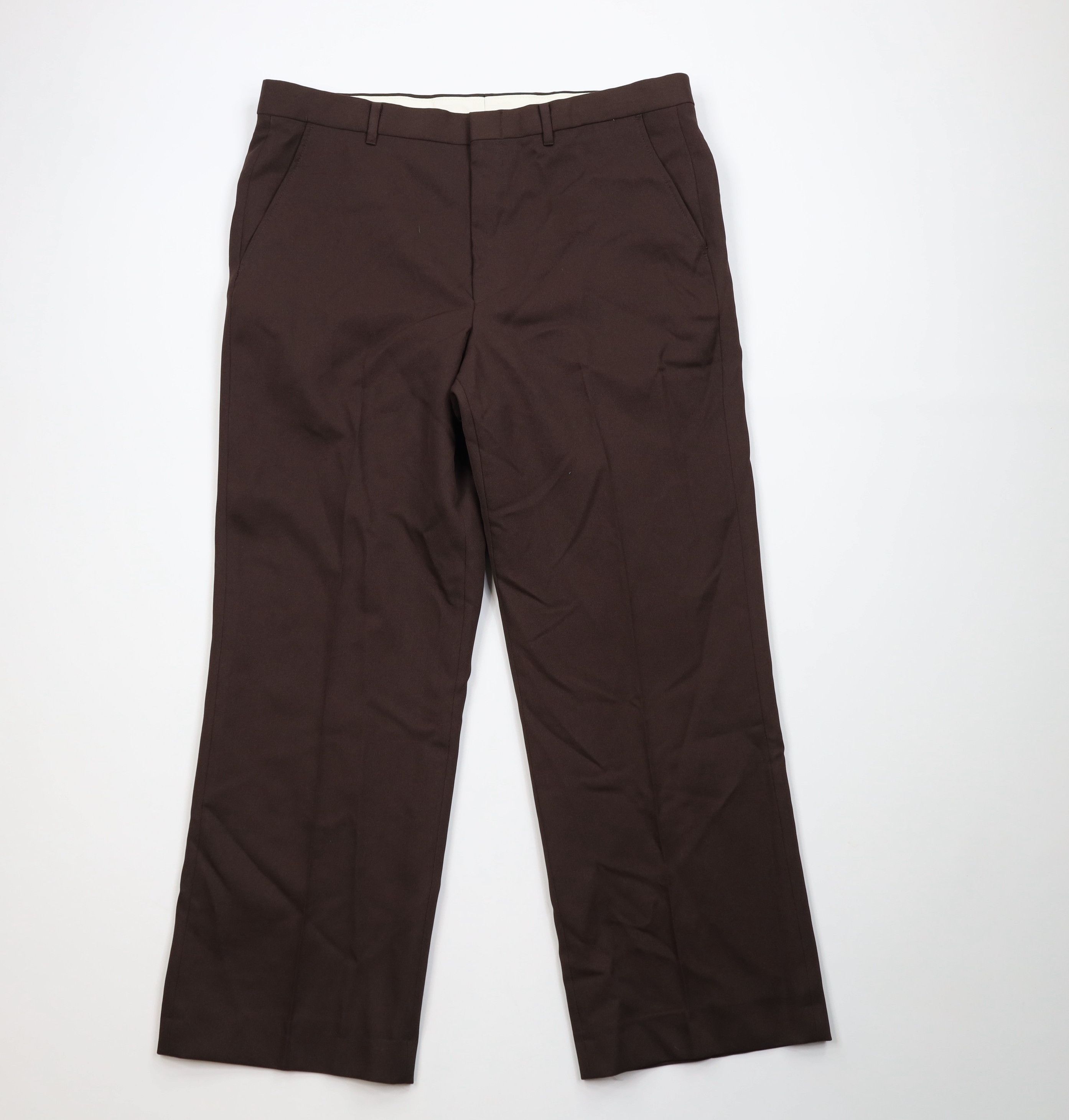 Vintage Vintage 90s Streetwear Flared Wide Leg Chino Pants Brown Size US 38 / EU 54 - 1 Thumbnail