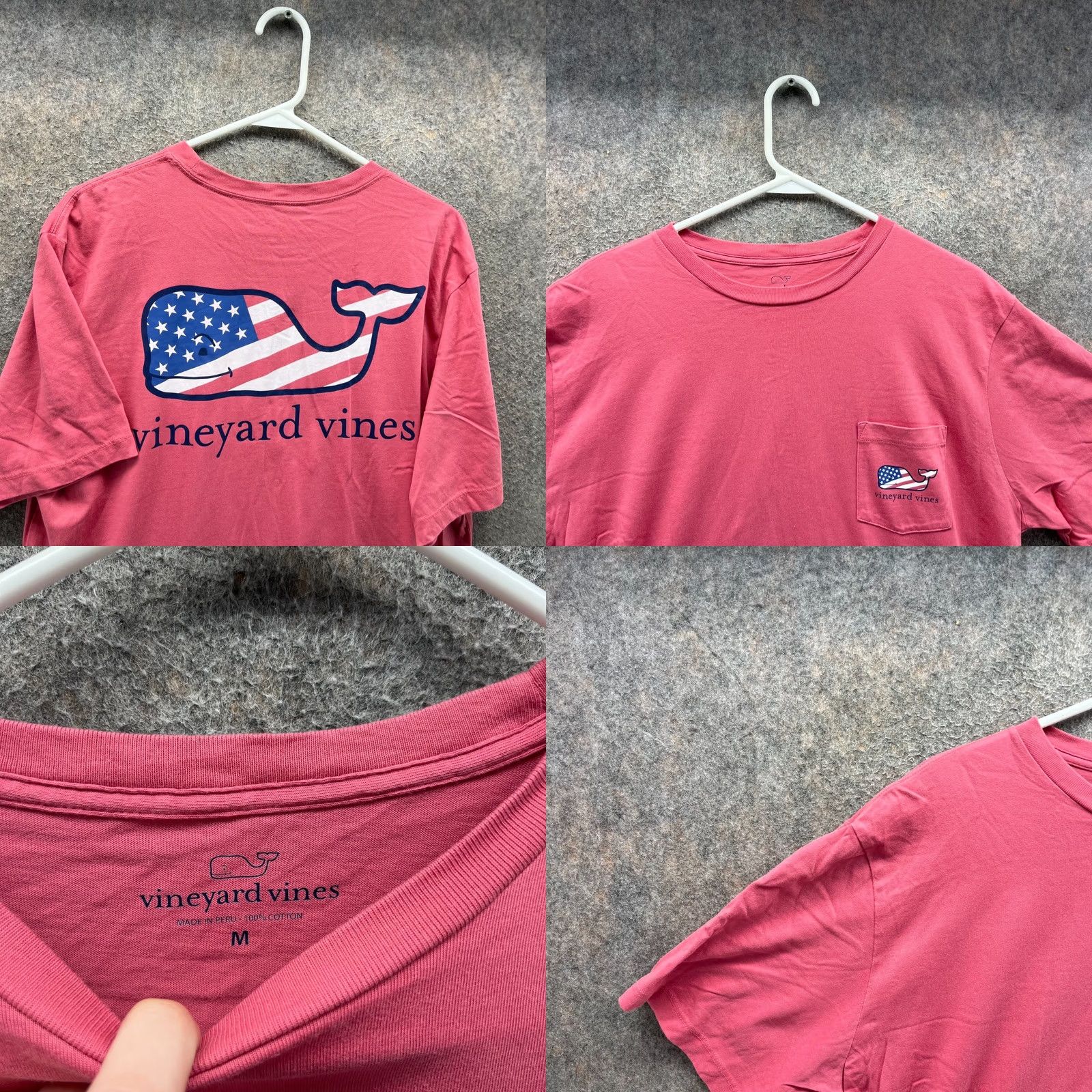 Vineyard Vines Vineyard Vines Shirt Mens M Pink Whale Logo USA Pocket Tee Crewneck Short Sleeve Size US M / EU 48-50 / 2 - 8 Thumbnail