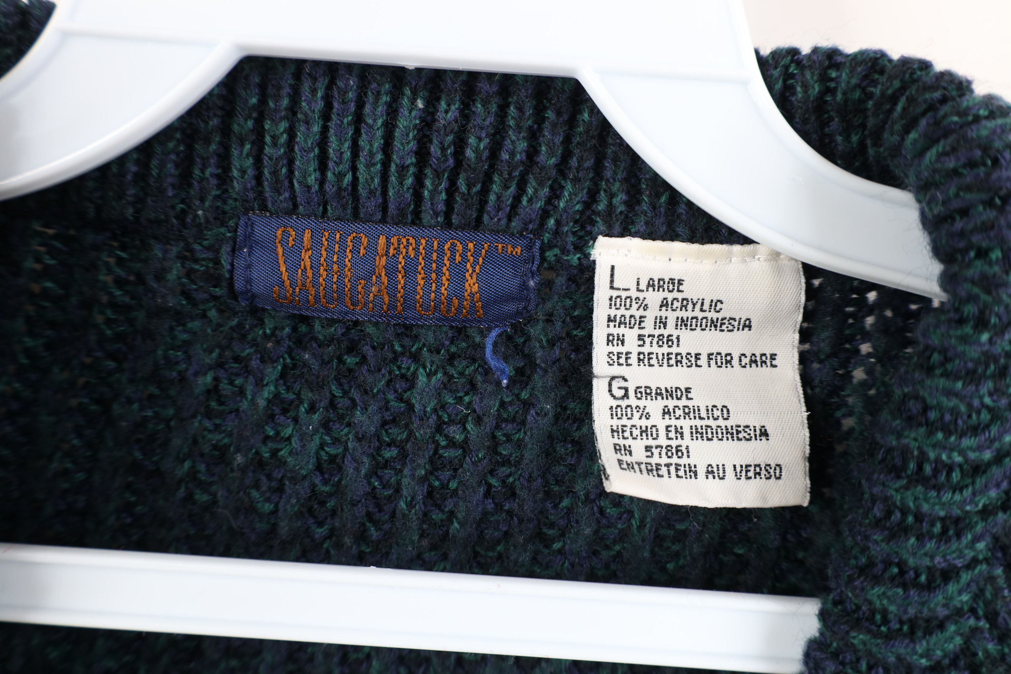 Vintage Vintage 90s Streetwear Boxy Fit Chunky Ribbed Knit Sweater Size L / US 10 / IT 46 - 4 Thumbnail