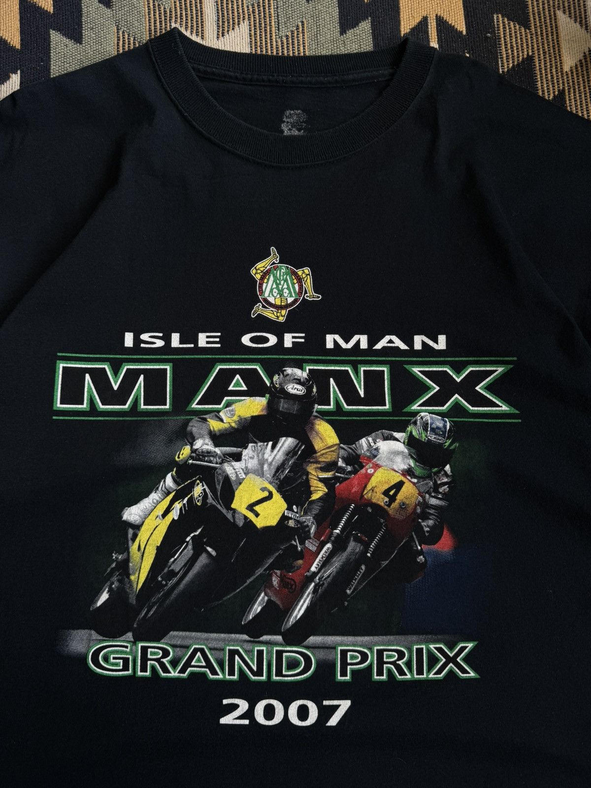Vintage Vintage MANX Grand Prix 2007 Racing Moto T-shirt Size US L / EU 52-54 / 3 - 7 Thumbnail