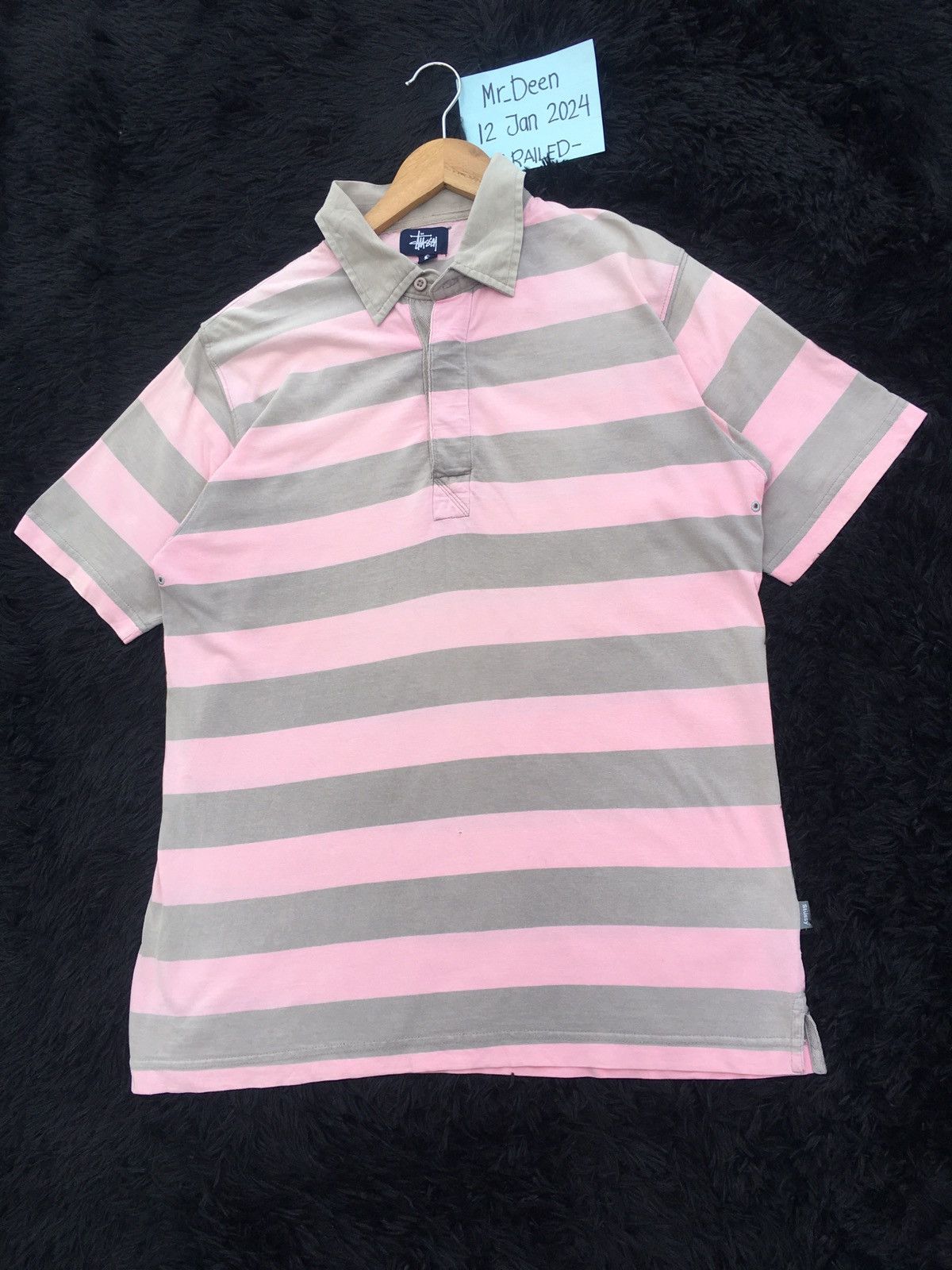 Stussy Rare Vintage Stussy Pink Stripes Collar Shirt Size US M / EU 48-50 / 2 - 3 Thumbnail