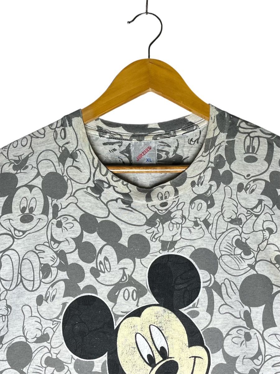 Jerzees × Mickey Mouse × Vintage Vintage 90's Mickey Mouse Allover Print Tee Size US XL / EU 56 / 4 - 4 Thumbnail