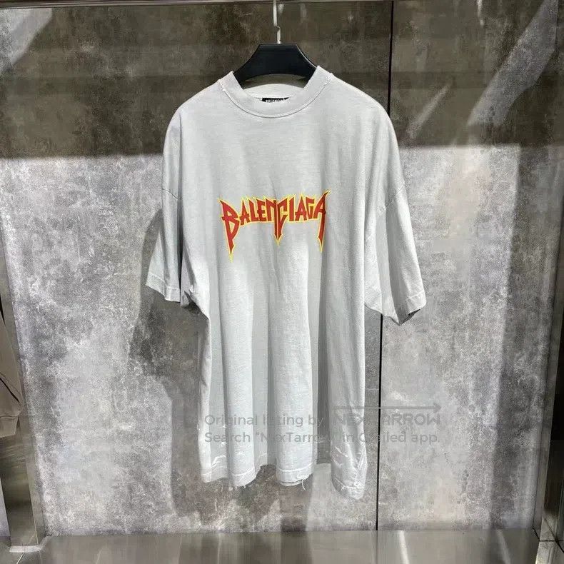 Balenciaga Balenciaga Flame white tee Size US S / EU 44-46 / 1 - 1 Thumbnail