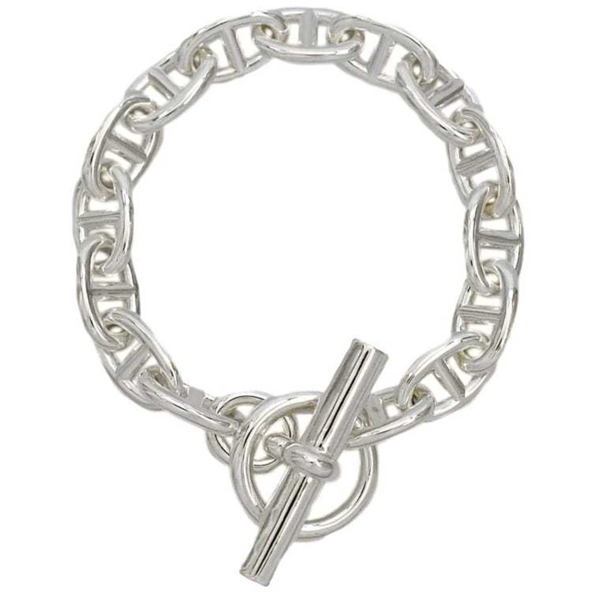 Hermes Bracelet Chaine d'Ancre MM 15 Links f-23585 Silver Ag 925 23G449090 HERMES Chain Men's Women's Engraved