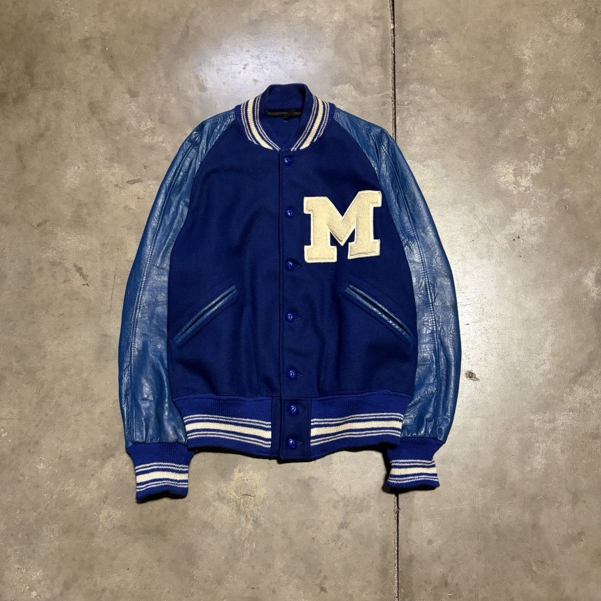 Vintage Vintage 50s Butwin Varsity Letterman Jacket Leather Bomber Size US M / EU 48-50 / 2 - 1 Thumbnail