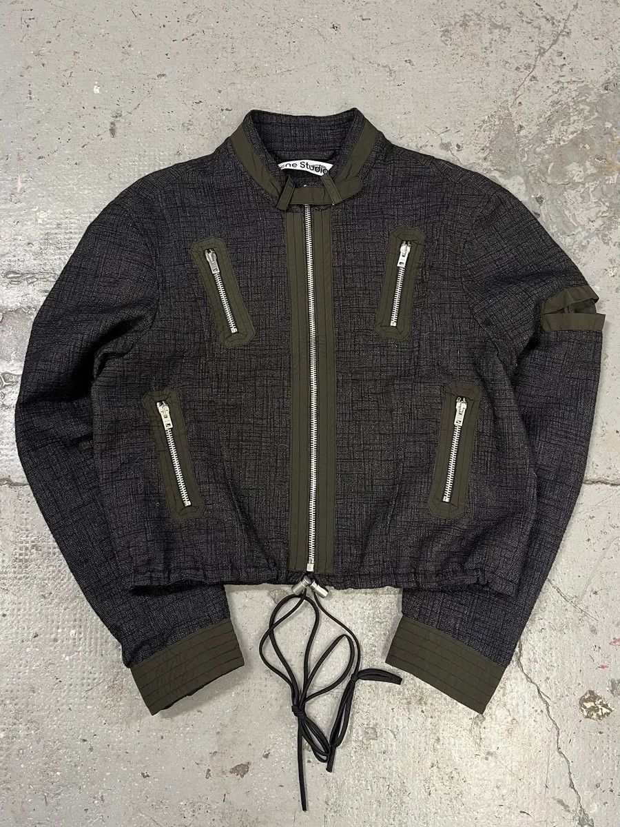 Acne Studios アシメトリックジップライトウェイトナイロンジャケット LOGO ZIPPER JACKET – OBLIGE
