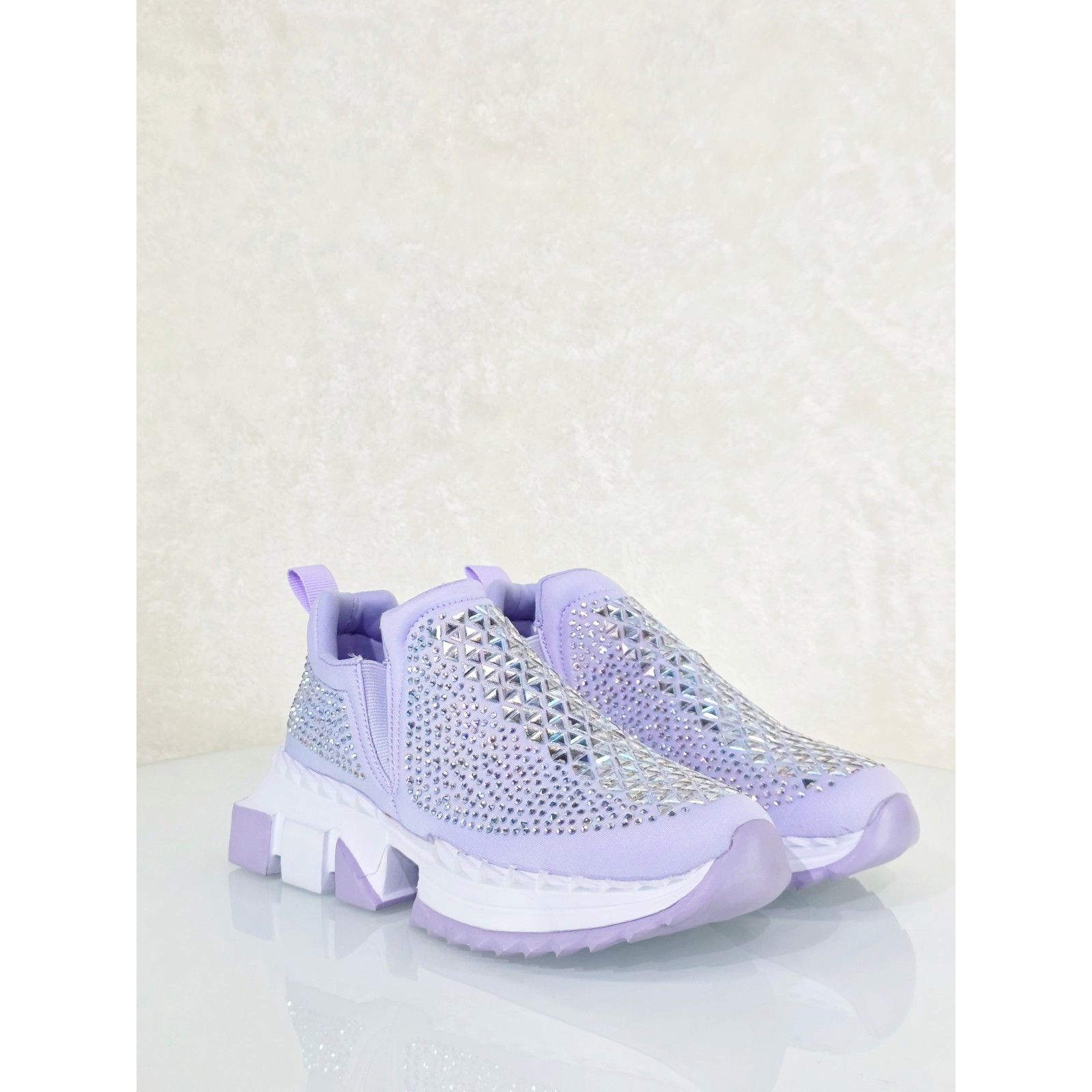 Other Presto Light Weight Slip on Light Purple Rhinestone Sneakers Size US 8 / IT 38 - 2 Thumbnail
