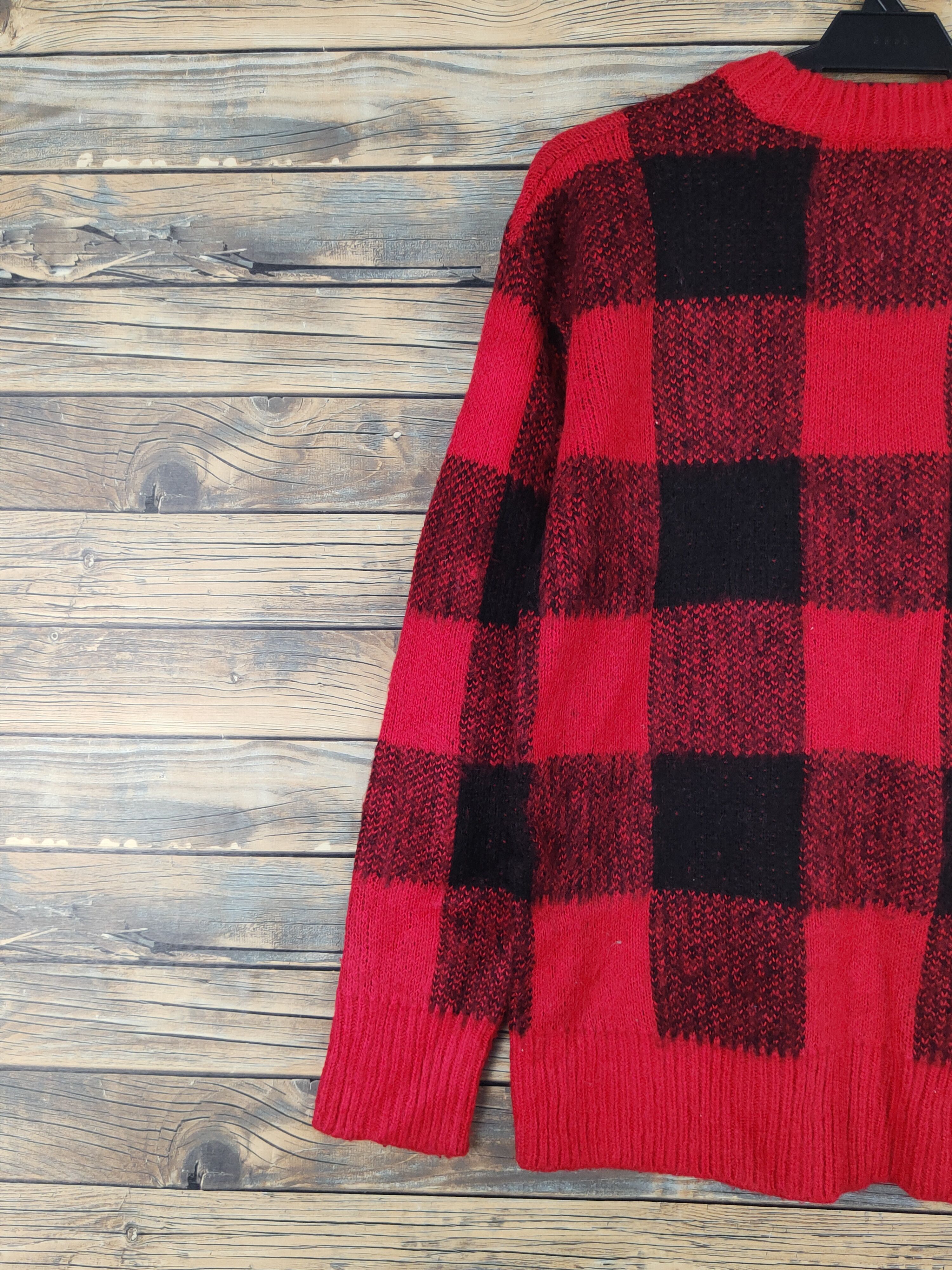 Homespun Knitwear Plus Minus Zero Red Knitwear Sweatshirts #W1285 Size US M / EU 48-50 / 2 - 8 Thumbnail