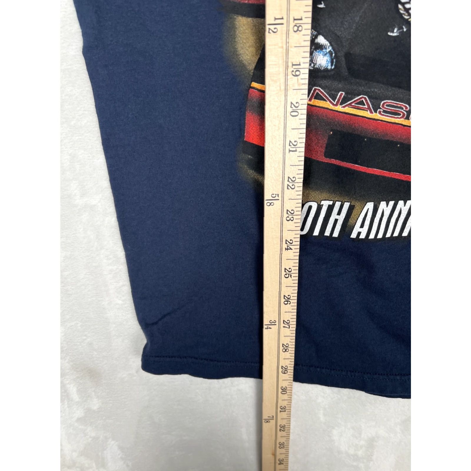 Tultex VINTAGE NASCAR 50th Anniversary Tour 1998 T-Shirt XL Blue Short Sleeve Crew Neck Double-Sided Mens 90s Car Graphic Print Tultex Shirt Size US XL / EU 56 / 4 - 6 Thumbnail