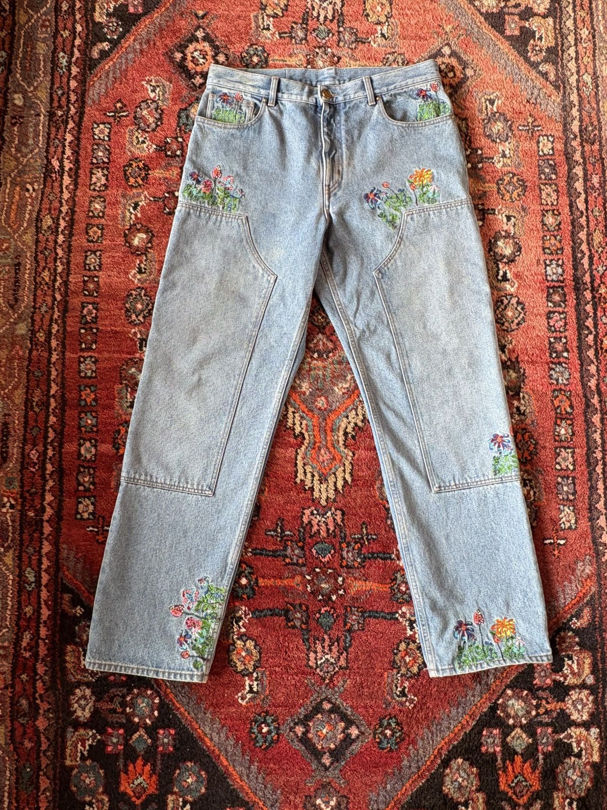 Louis Vuitton Louis Vuitton Floral Denim Size US 34 / EU 50 - 1 Thumbnail