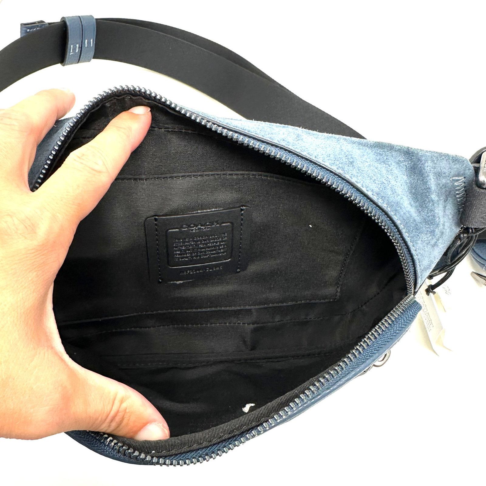 Coach Coach Elias Belt Bag Denim Blue Suede Leather CL946 Size ONE SIZE - 4 Thumbnail