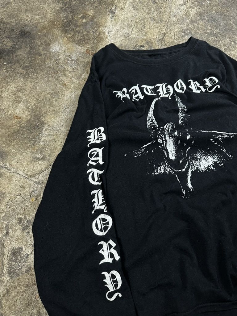 Band Tees 2009 Bathory Black Metal Goat Satan Vintage Longsleeve Size US S / EU 44-46 / 1 - 3 Thumbnail
