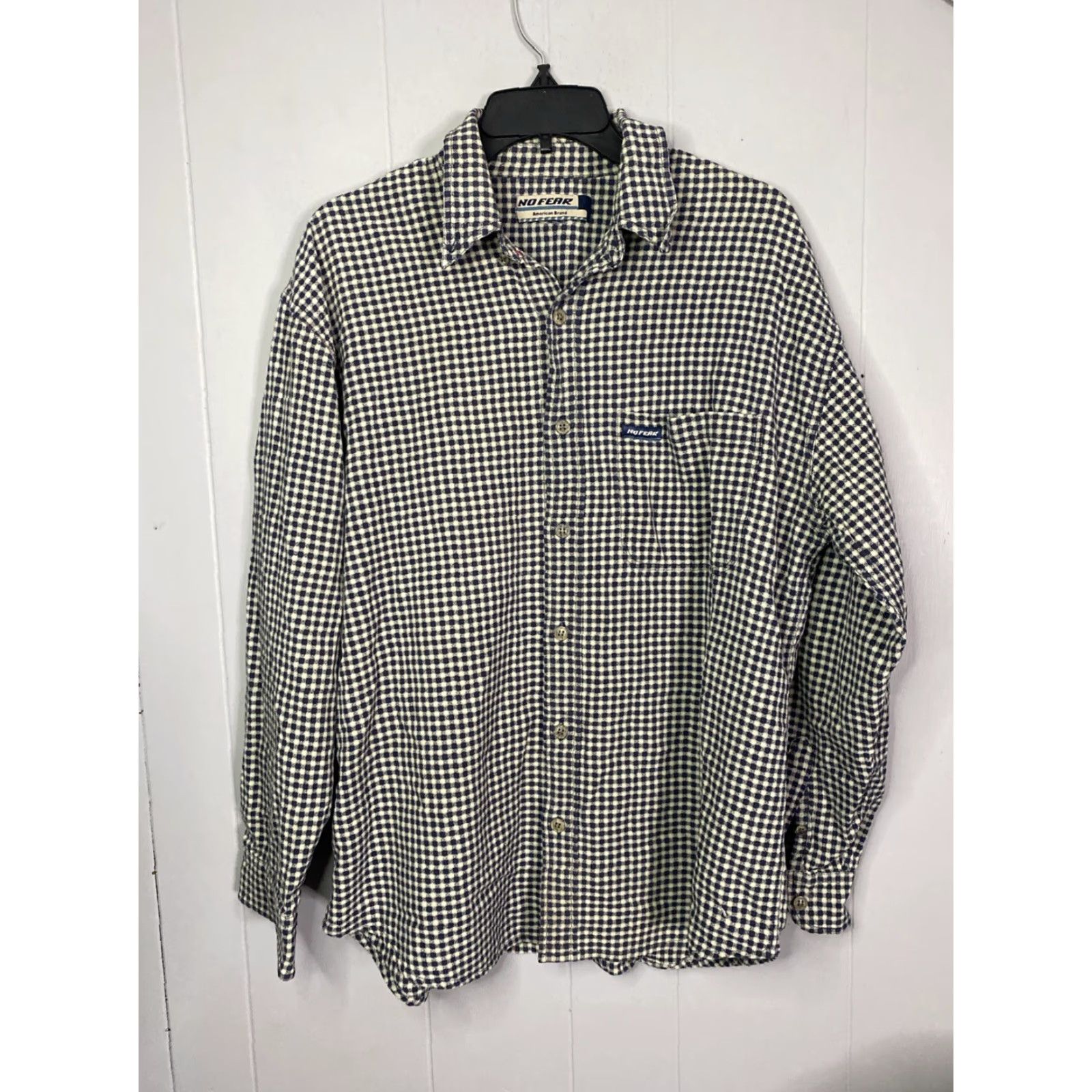 No Fear No Fear Y2K Mens Long Sleeve Button-Up Shirt Skate Casual Multicolor L Size US L / EU 52-54 / 3 - 4 Thumbnail