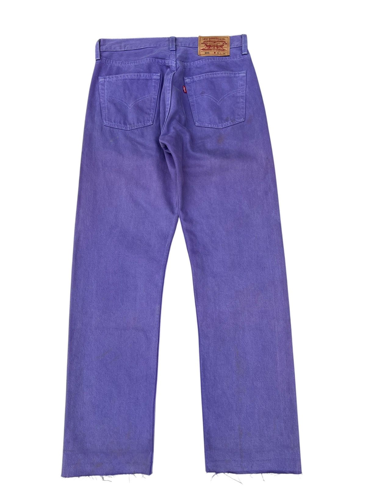 Levi's Vintage 1999 Levi’s 501 Faded Stains Purple Denim Jeans Size US 30 / EU 46 - 14 Thumbnail