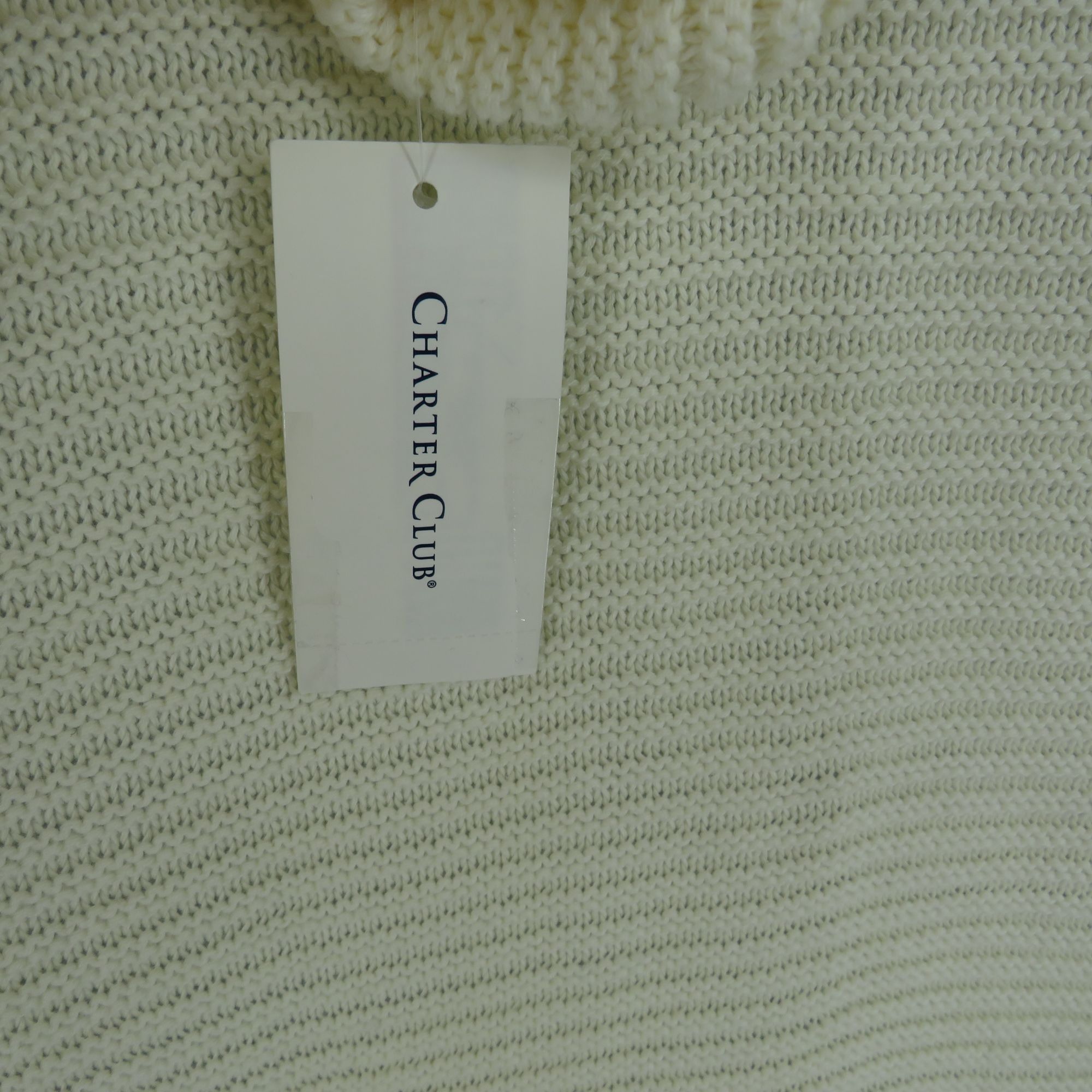 Charter Club Charter Club Vanilla Bean Medium V-Neck Ribbed Pullover Swea Size M / US 6-8 / IT 42-44 - 6 Thumbnail