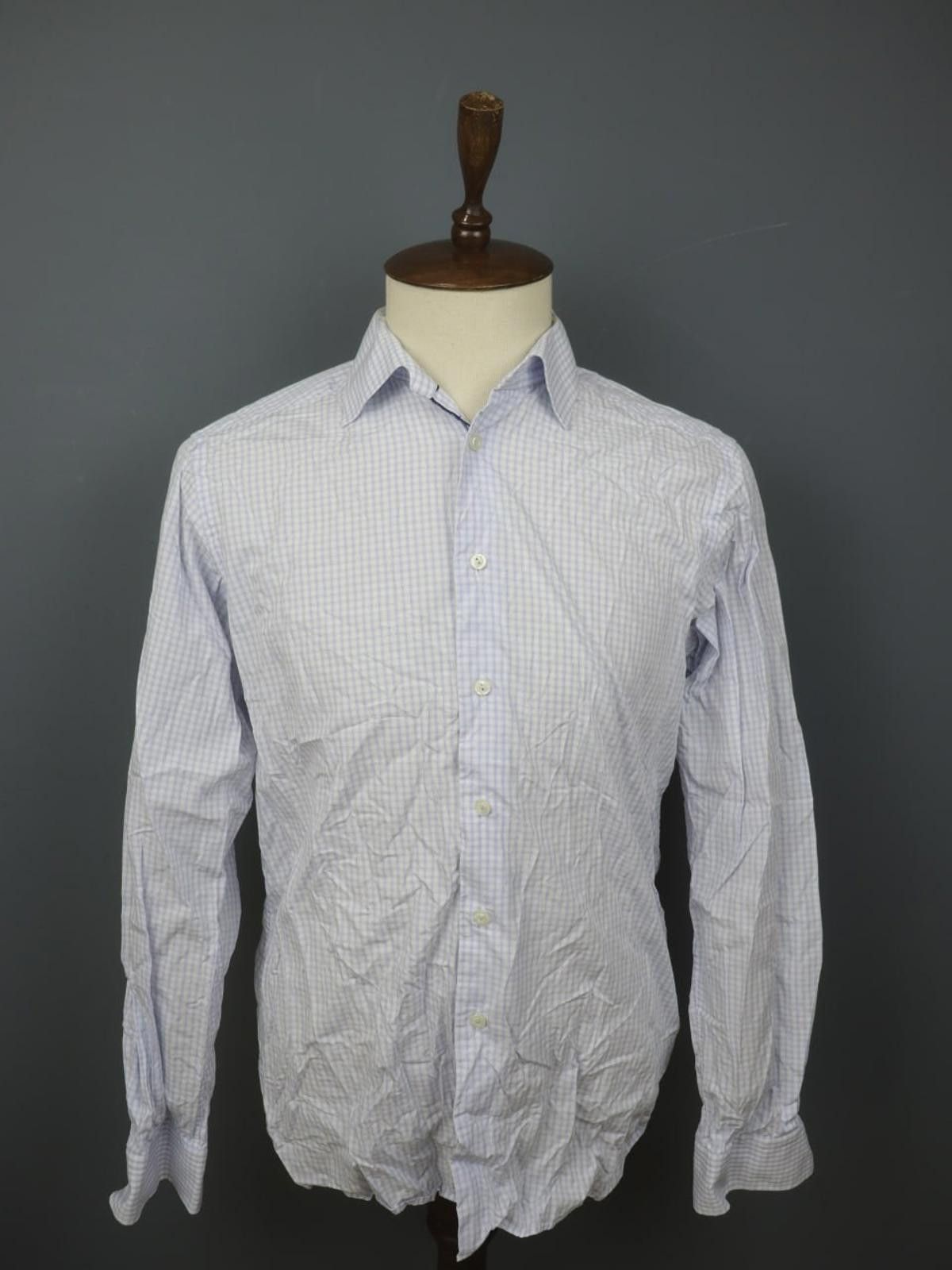 Eton Eton Blue Check 100% Cotton Collared Shirt Size 42 Size 38R - 1 Thumbnail