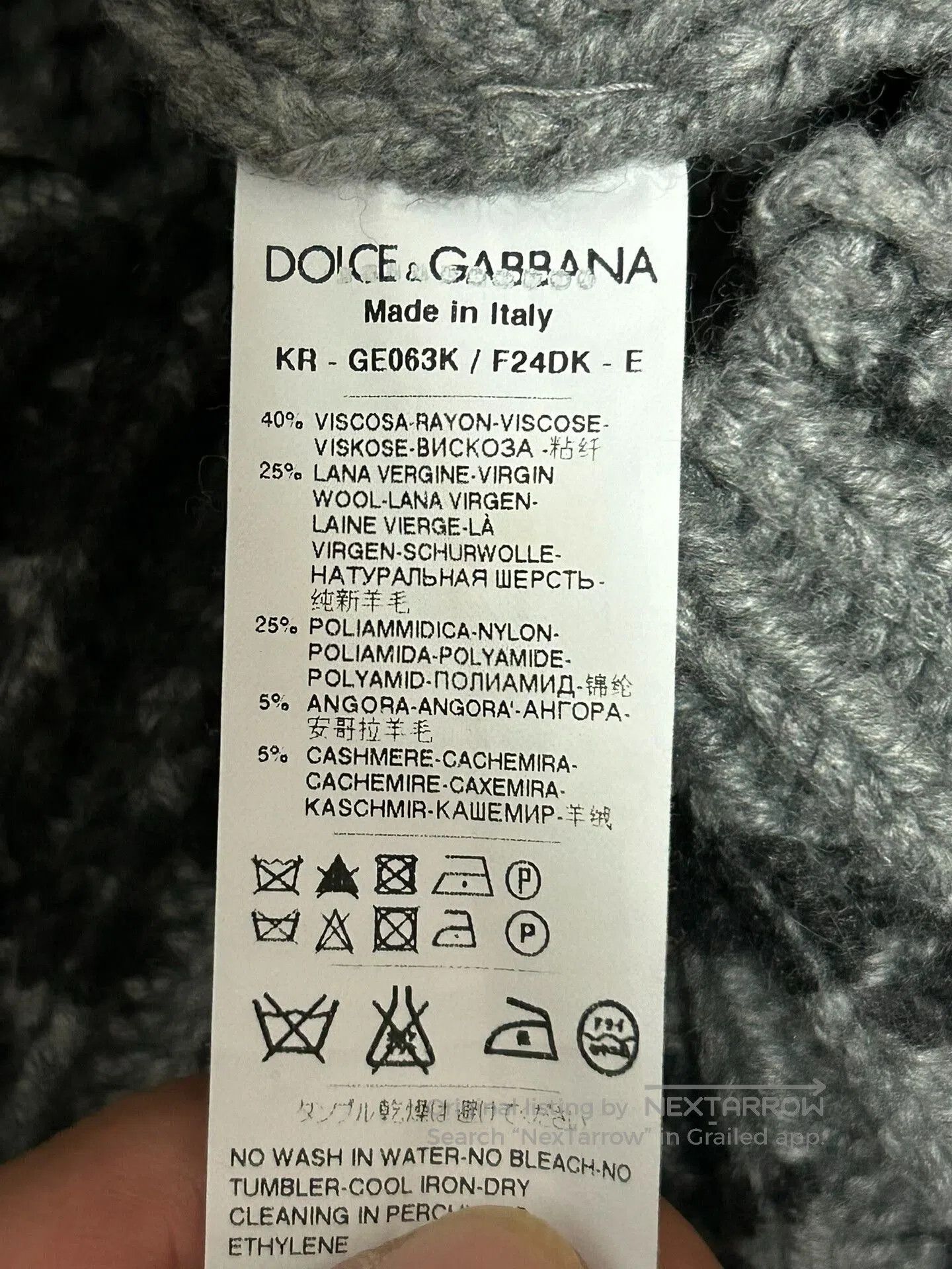 Dolce & Gabbana Dolce & Gabbana Knit Sweater with Iris Pattern. Size L / US 10 / IT 46 - 7 Thumbnail