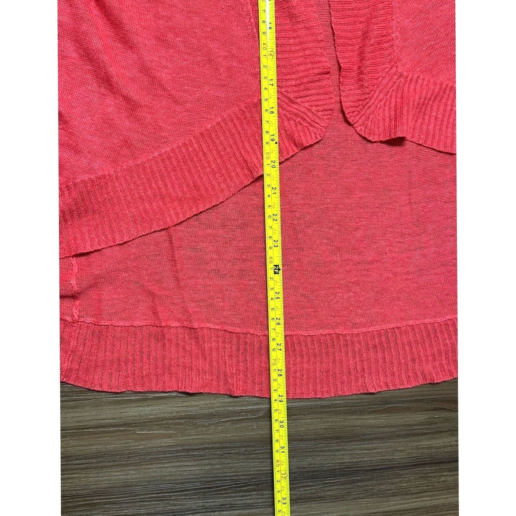 Eileen Fisher Eileen Fisher Cardigan Womens M Pink Linen Salmon Open Front Sleeve Women Size M / US 6-8 / IT 42-44 - 3 Thumbnail