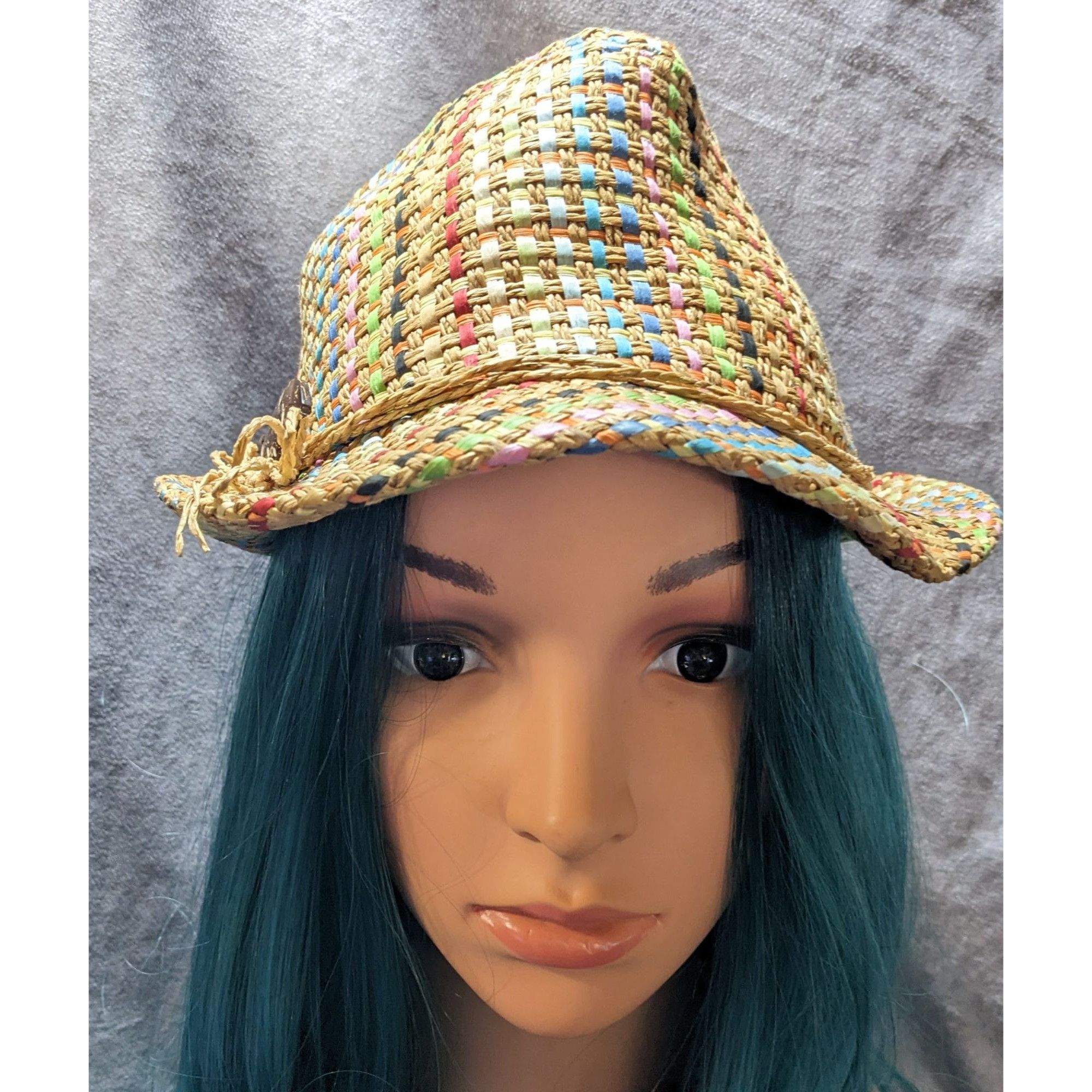 Panama Jack Retro Beachy Panama Jack Rainbow Woven Fedora Size ONE SIZE - 6 Thumbnail