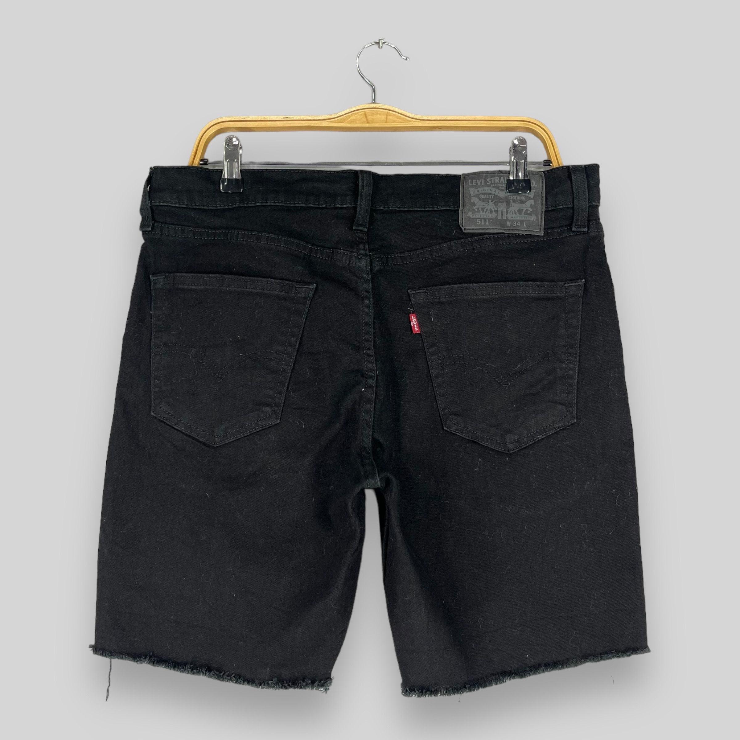 Levi's × Vintage Size 34 Vintage Levis 511 Slim Fit Frayed Hem Shorts Jeans Size US 34 / EU 50 - 7 Thumbnail