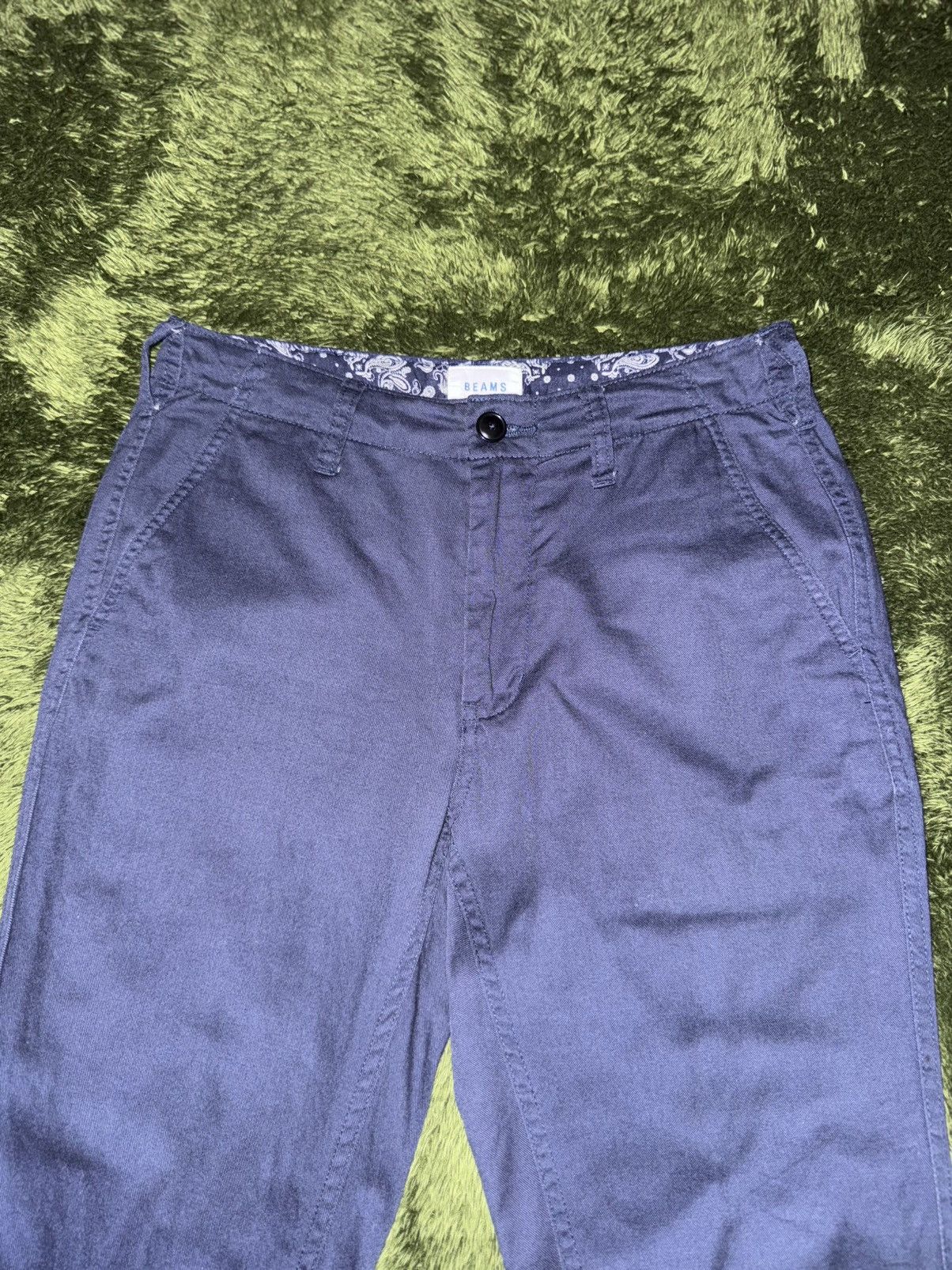 Beams Japan [S] BEAMS Japan Cropped Washed Chino Pants – Navy Size US 30 / EU 46 - 4 Thumbnail