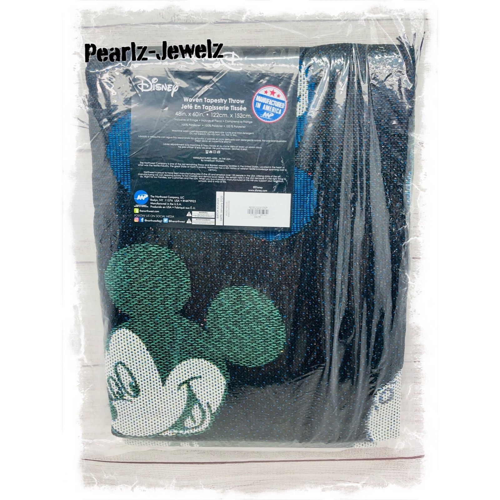Disney Disney Mickey Mouse Multicolored Heads Allover Print Tapestr Size ONE SIZE - 2 Thumbnail