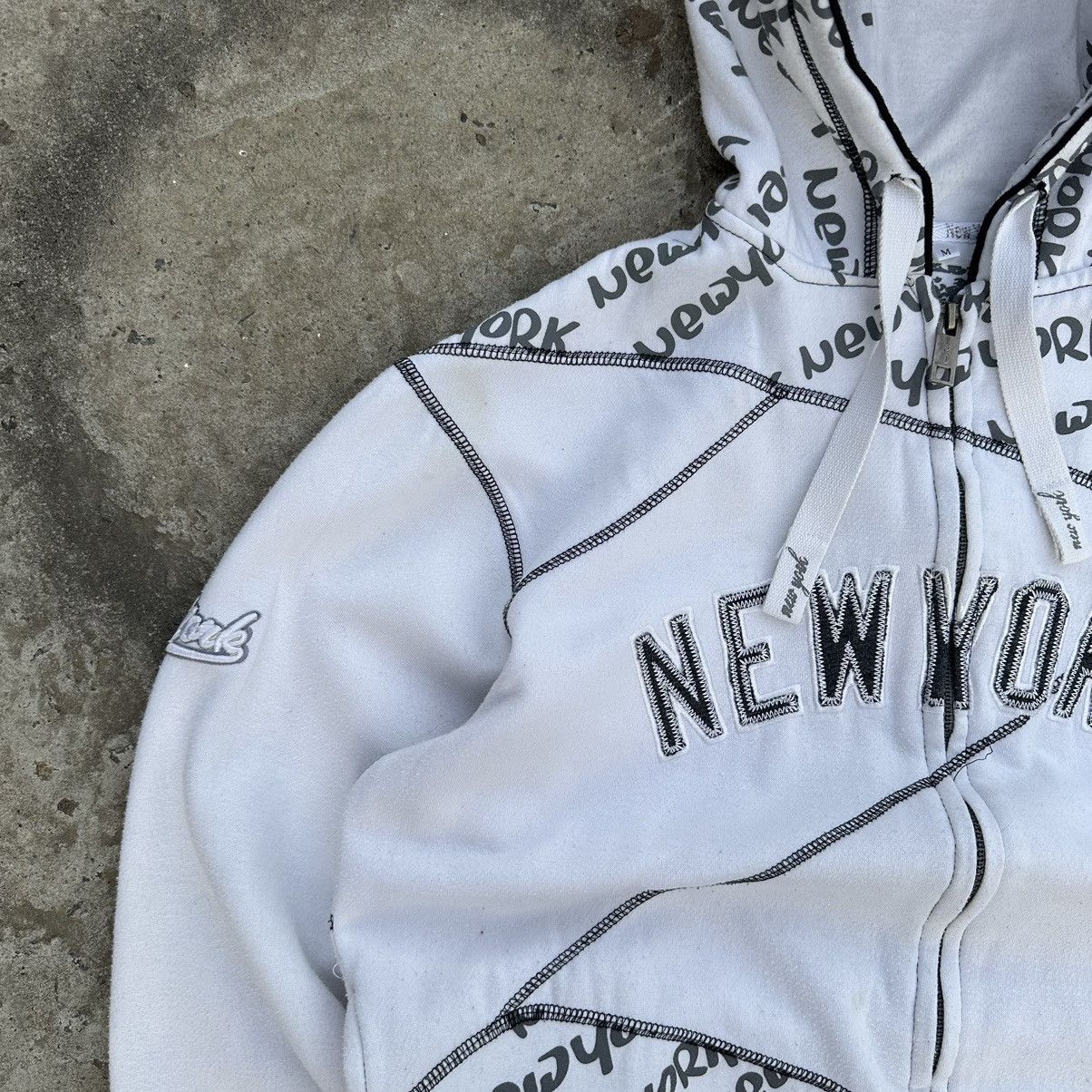 Issey Miyake Vintage New York Zip Hoodie Big Logo Y2K Style USA 00s Size US M / EU 48-50 / 2 - 3 Thumbnail