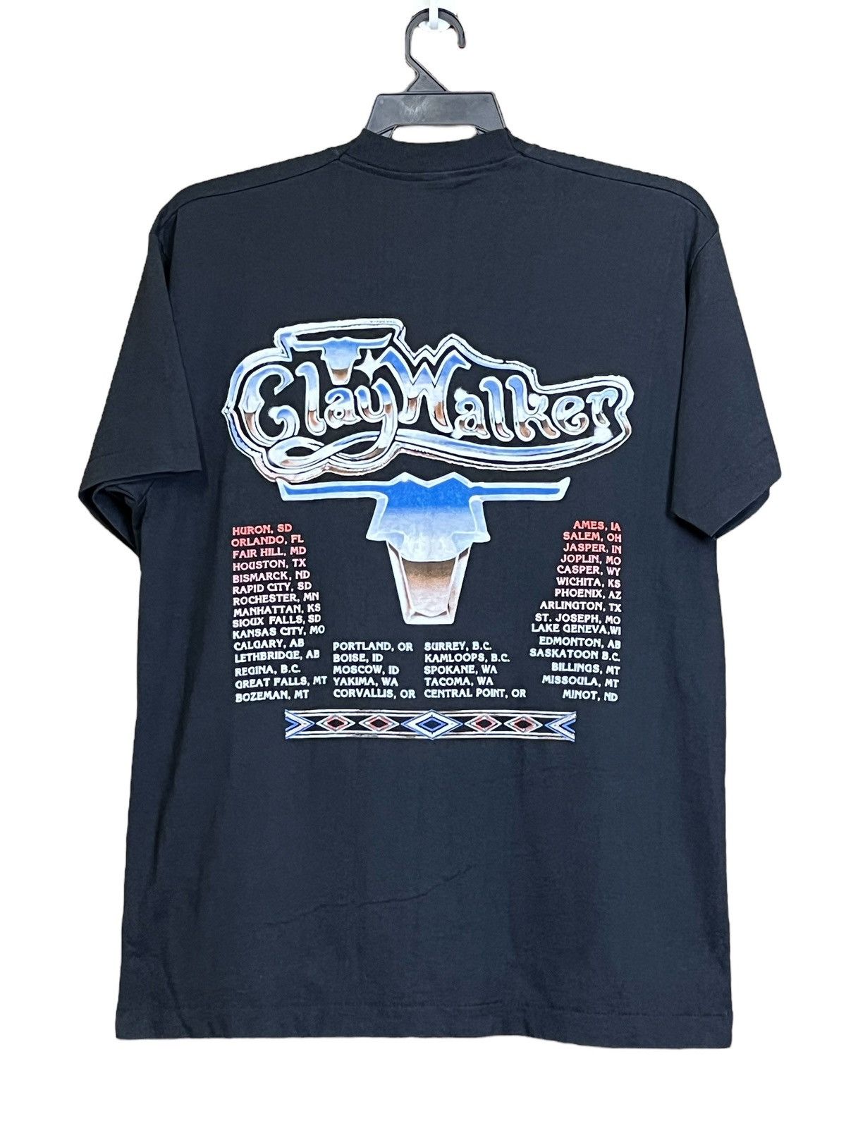 Band Tees VINTAGE 90s CLAY WALKER COUNTRY MUSIC BAND T SHIRT Size US L / EU 52-54 / 3 - 2 Thumbnail
