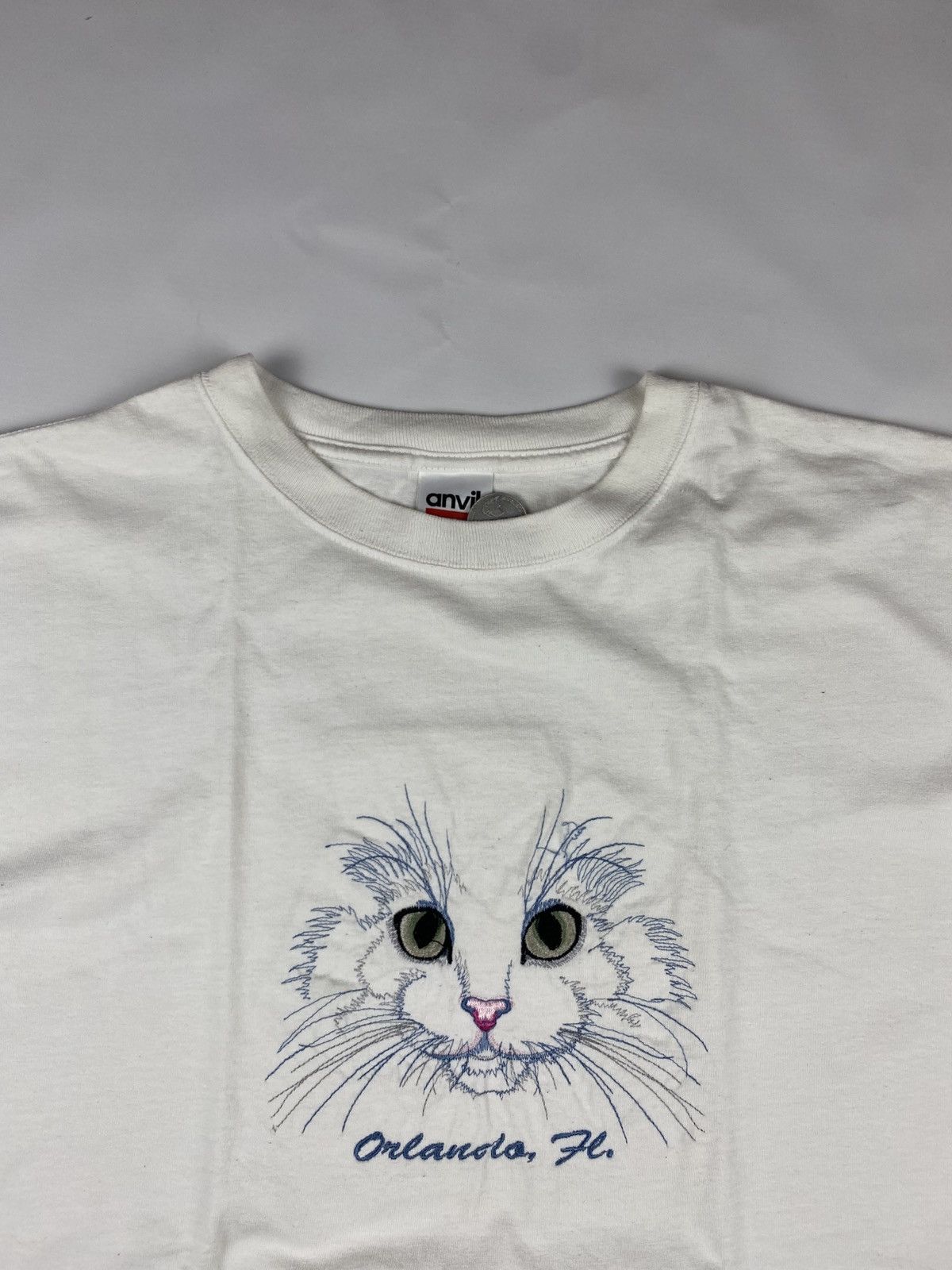 Vintage Vintage White Cat tshirt Size US L / EU 52-54 / 3 - 1 Thumbnail