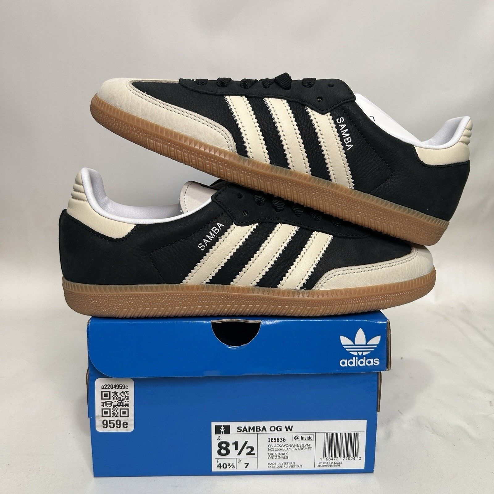 Adidas adidas Samba OG WMNS “Core Black Wonder White” Size US 8.5 / IT 38.5 - 1 Thumbnail