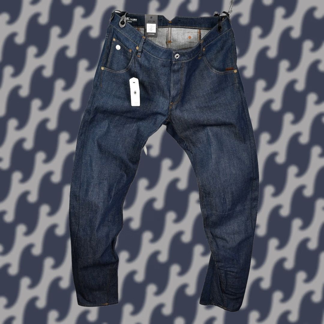 G-Star G-Star Arc 3D Tapered Tailored Braces Jeans VERDE Mens Denim W35/L36 Size US 35 - 1 Thumbnail