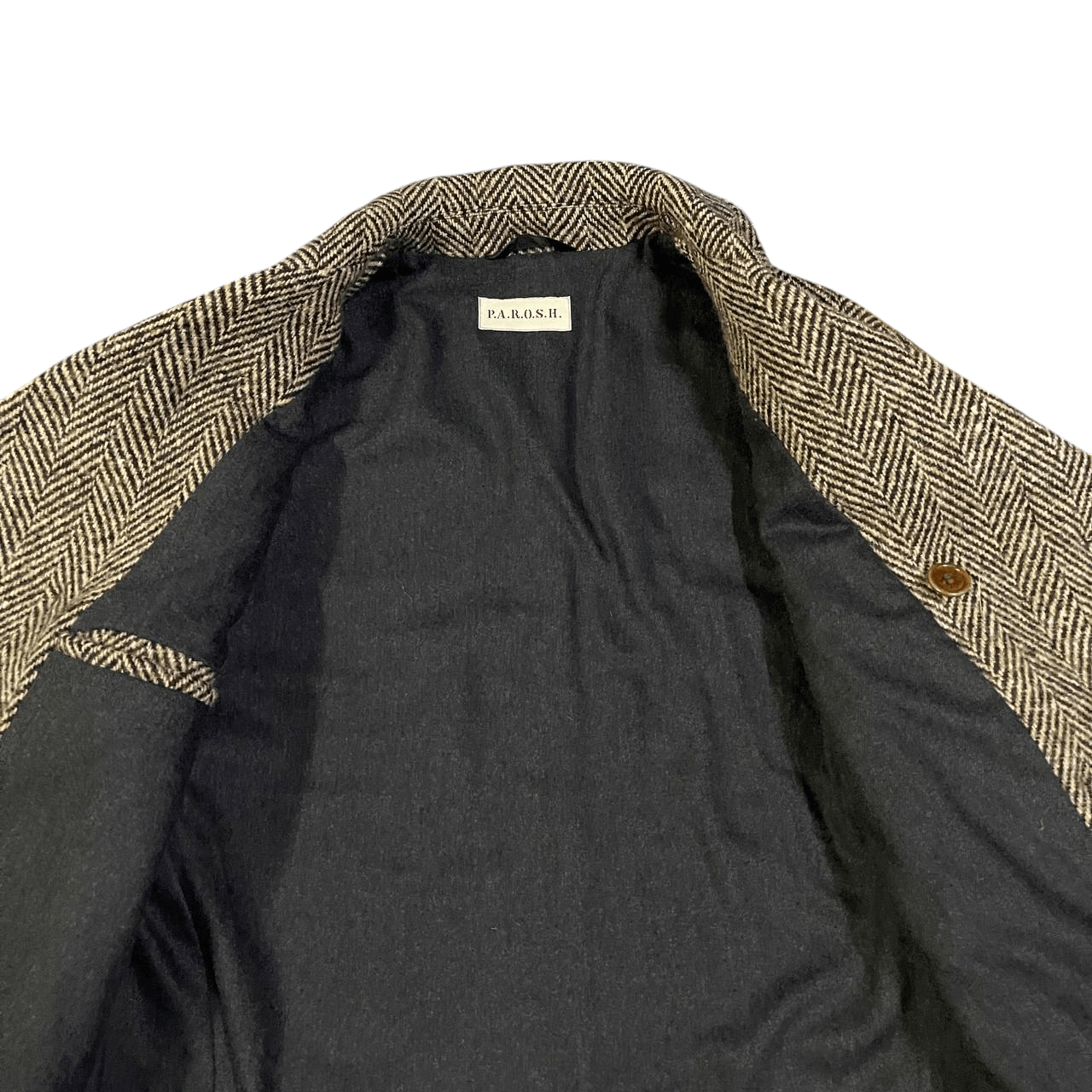 Brunello Cucinelli P.A.R.O.S.H. Herringbone Coat Double Breasted BC Inspired Size US M / EU 48-50 / 2 - 6 Thumbnail