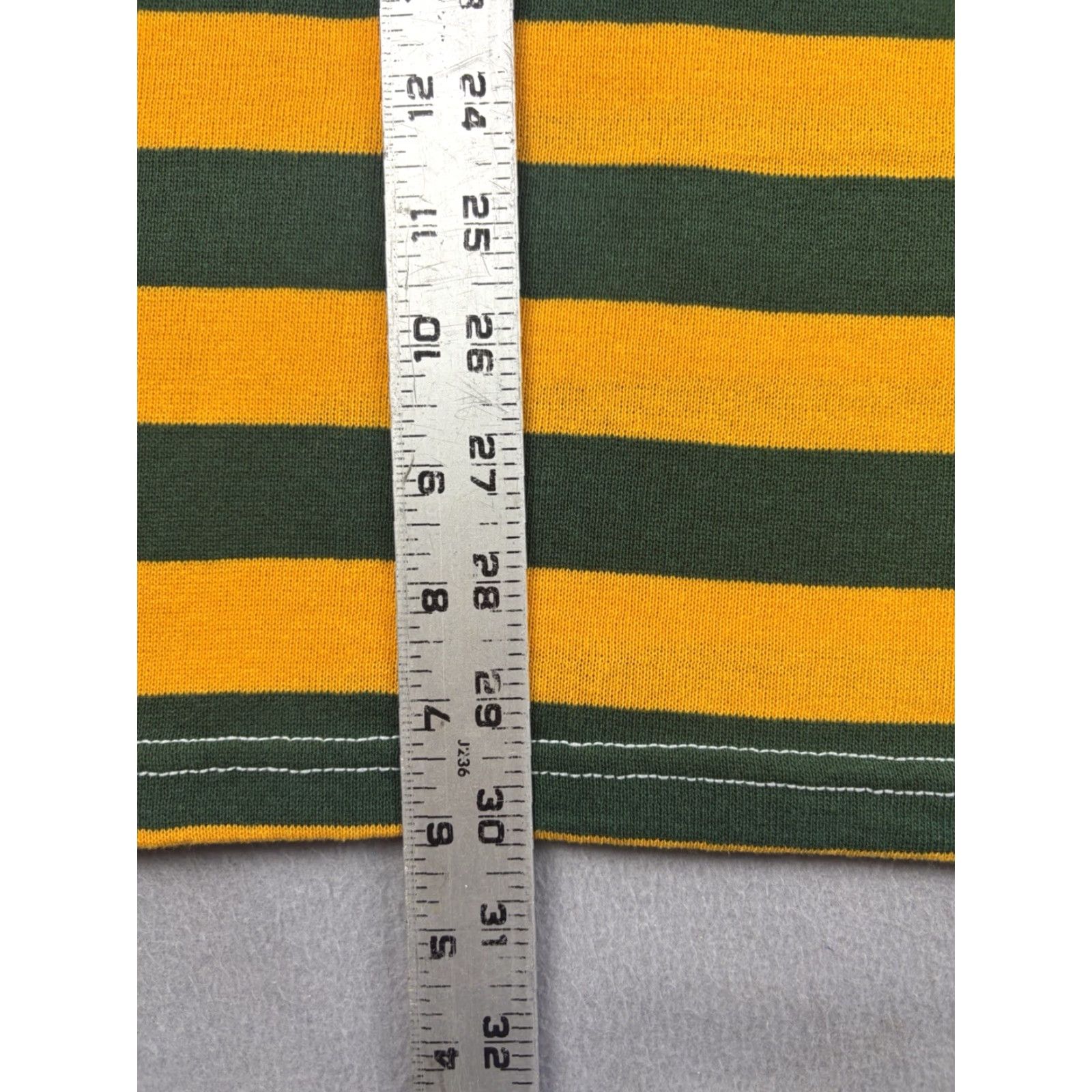 Vintage VINTAGE Halbro Polo Rugby Shirt Men 42 Green Yellow Striped 90s Football Soccer Size US XL / EU 56 / 4 - 7 Thumbnail
