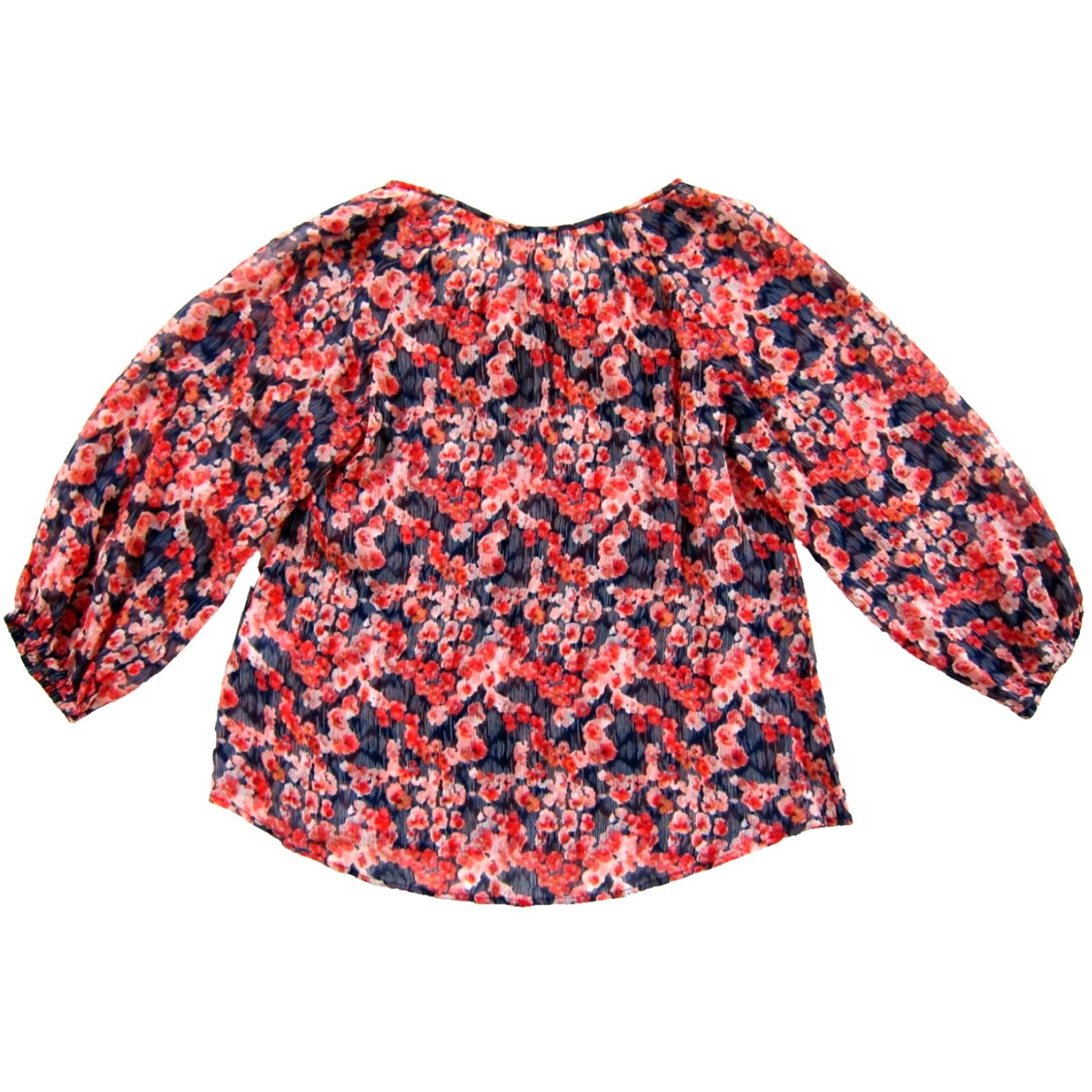 Joie Joie Blouse Tunic 100% Silk Floral Long Sleeve Small Pink Womens Shirt Size S / US 4 / IT 40 - 2 Thumbnail