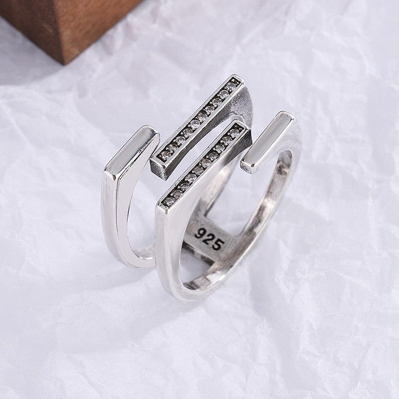 Jewelry Creative Sweet Hollow Zircon Ring Size ONE SIZE - 2 Thumbnail